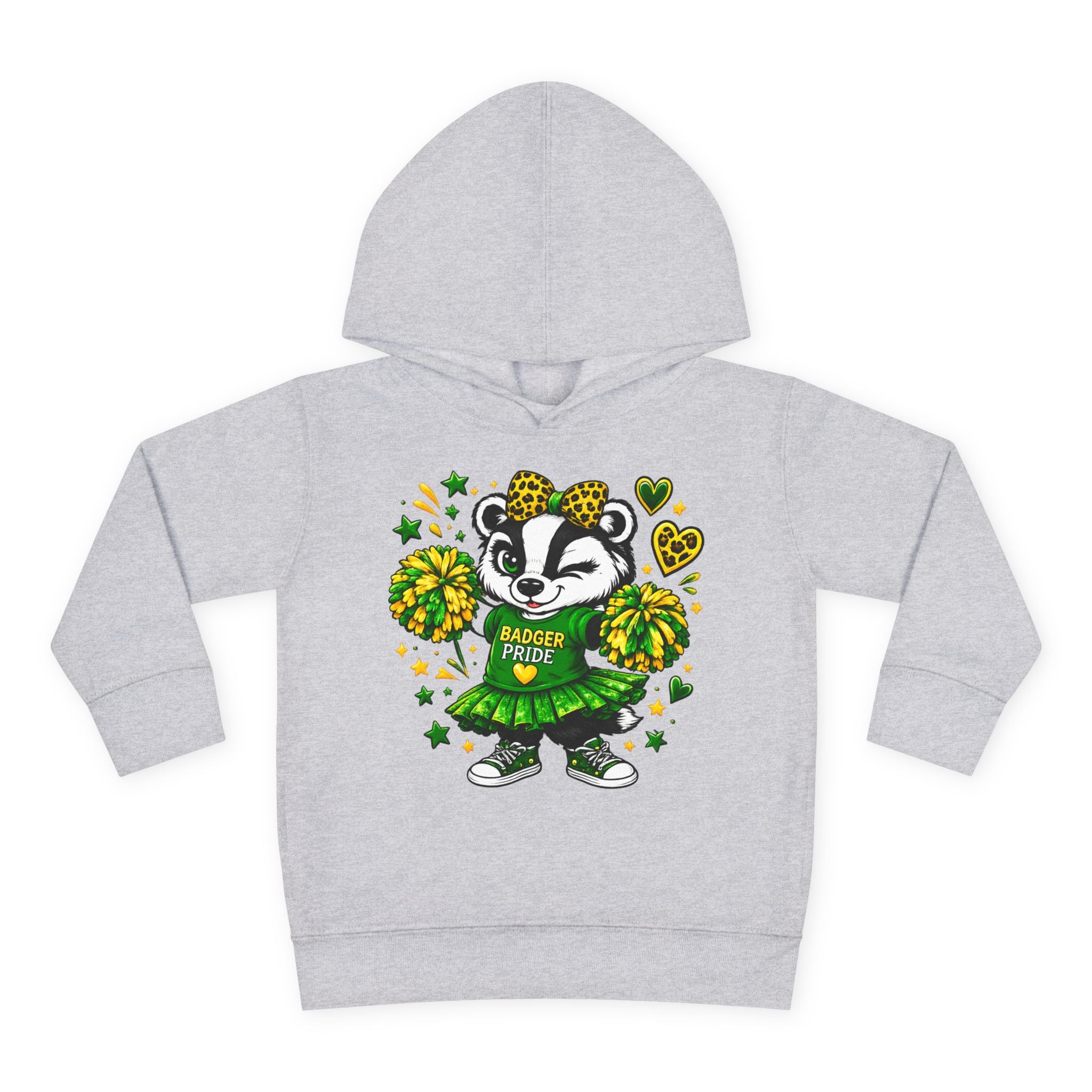 Toddler Hoodie — Cheerleading Badger "Badger Pride" Kids Pullover