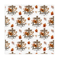 Thankful Cross Fall Tablecloth — Autumn Leaves & Sunflower Thanksgiving Table Decor