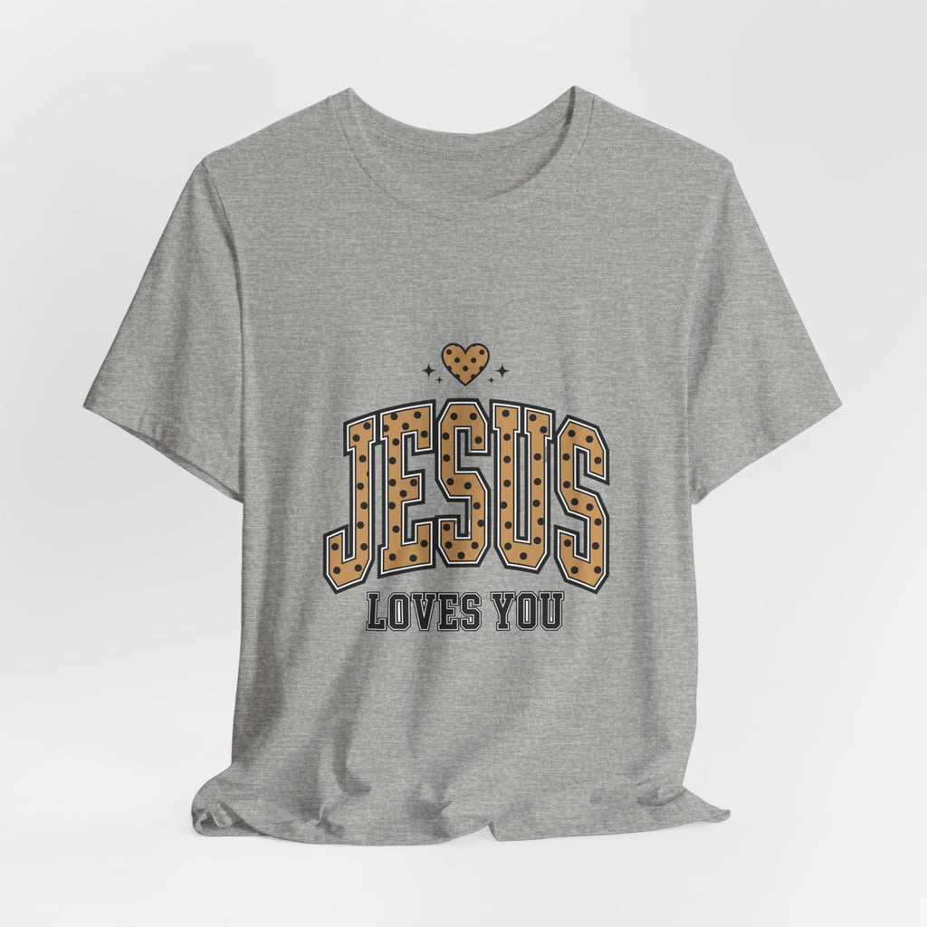Jesus Loves You Tee | Polka Dot Retro Typography