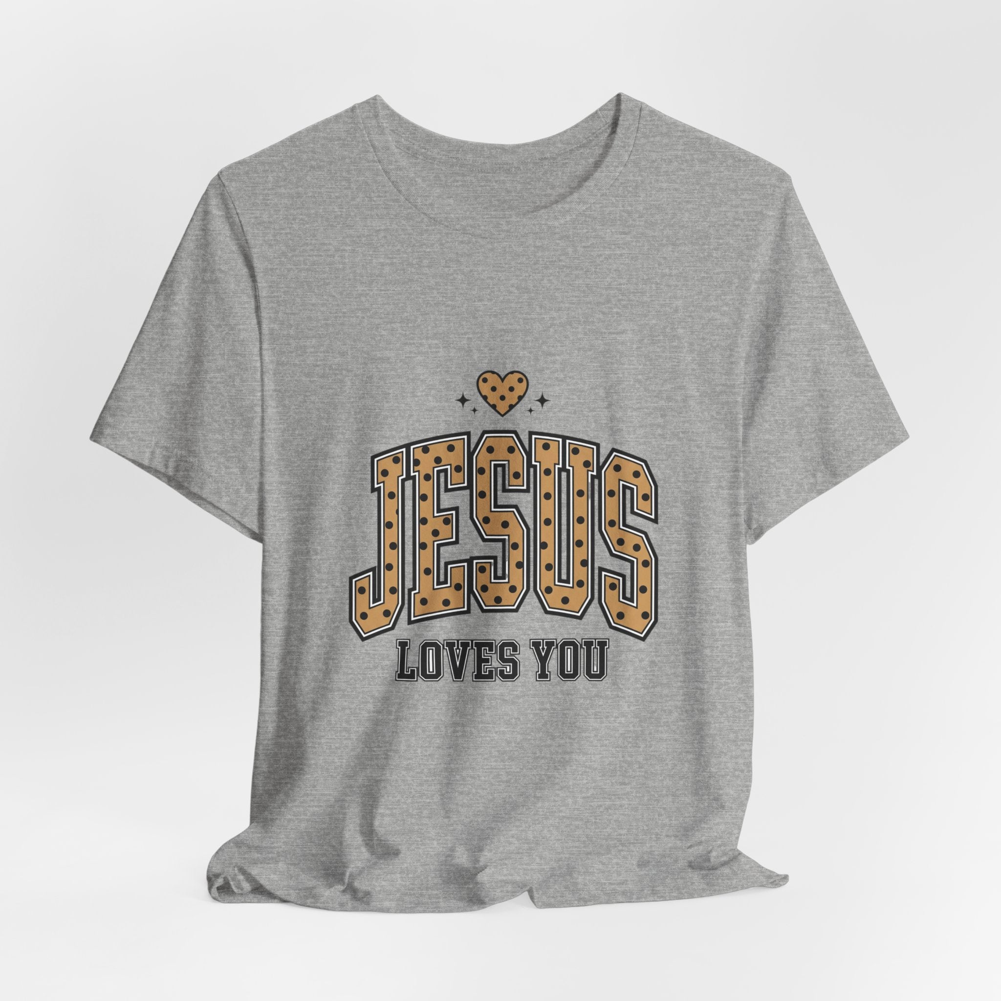 Jesus Loves You Tee | Polka Dot Retro Typography