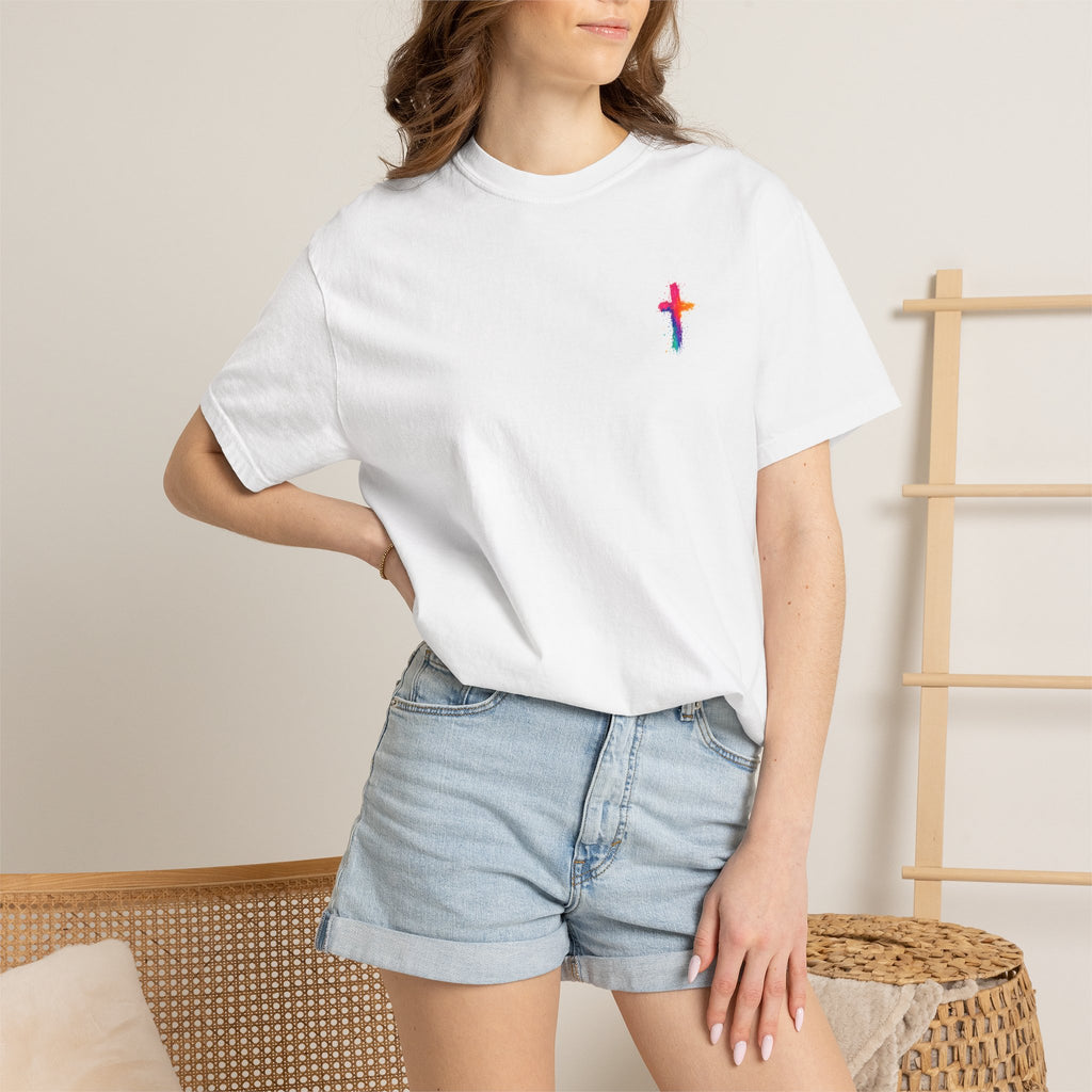 Christian Cross T-Shirt — “The Battle Is Not Yours, It’s the Lord’s” Scripture Tee