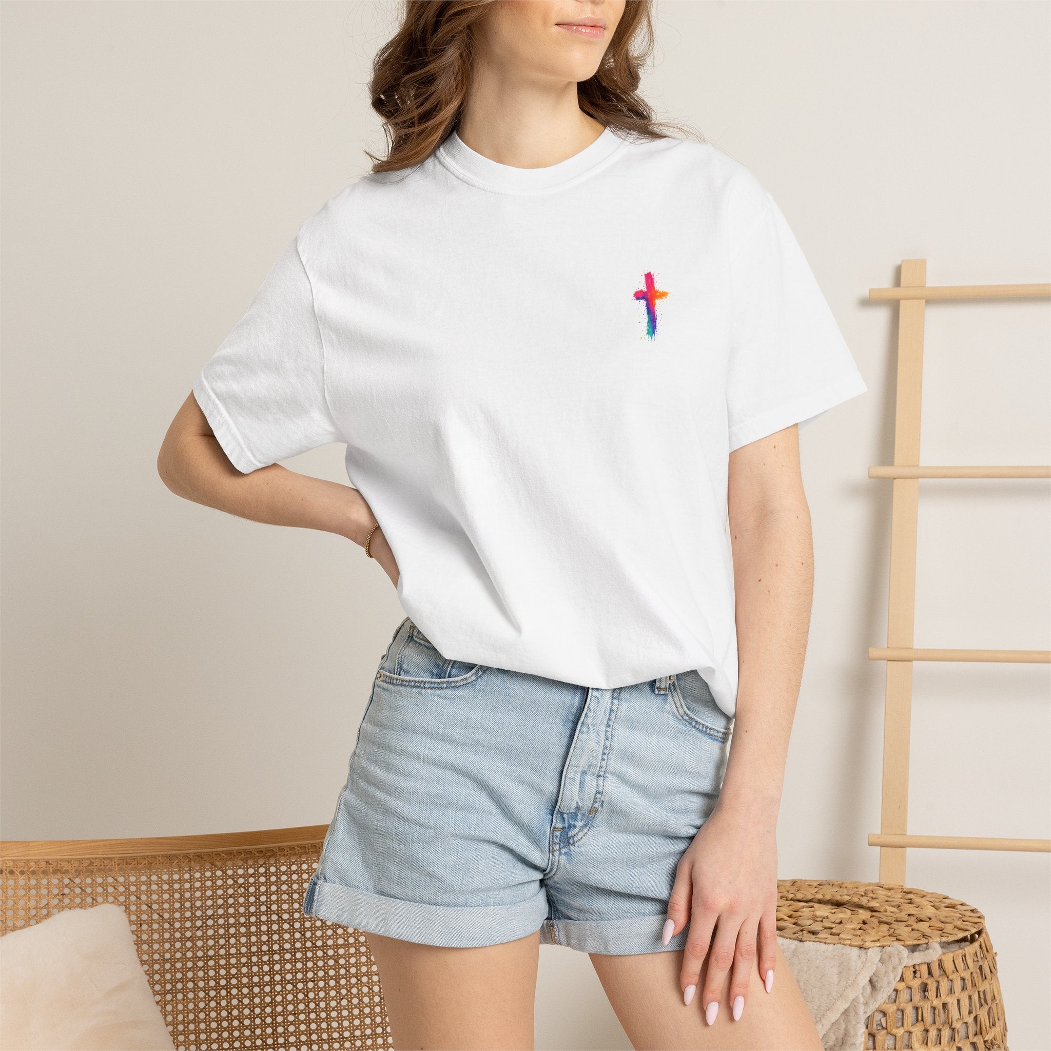 Christian Cross T-Shirt — “The Battle Is Not Yours, It’s the Lord’s” Scripture Tee