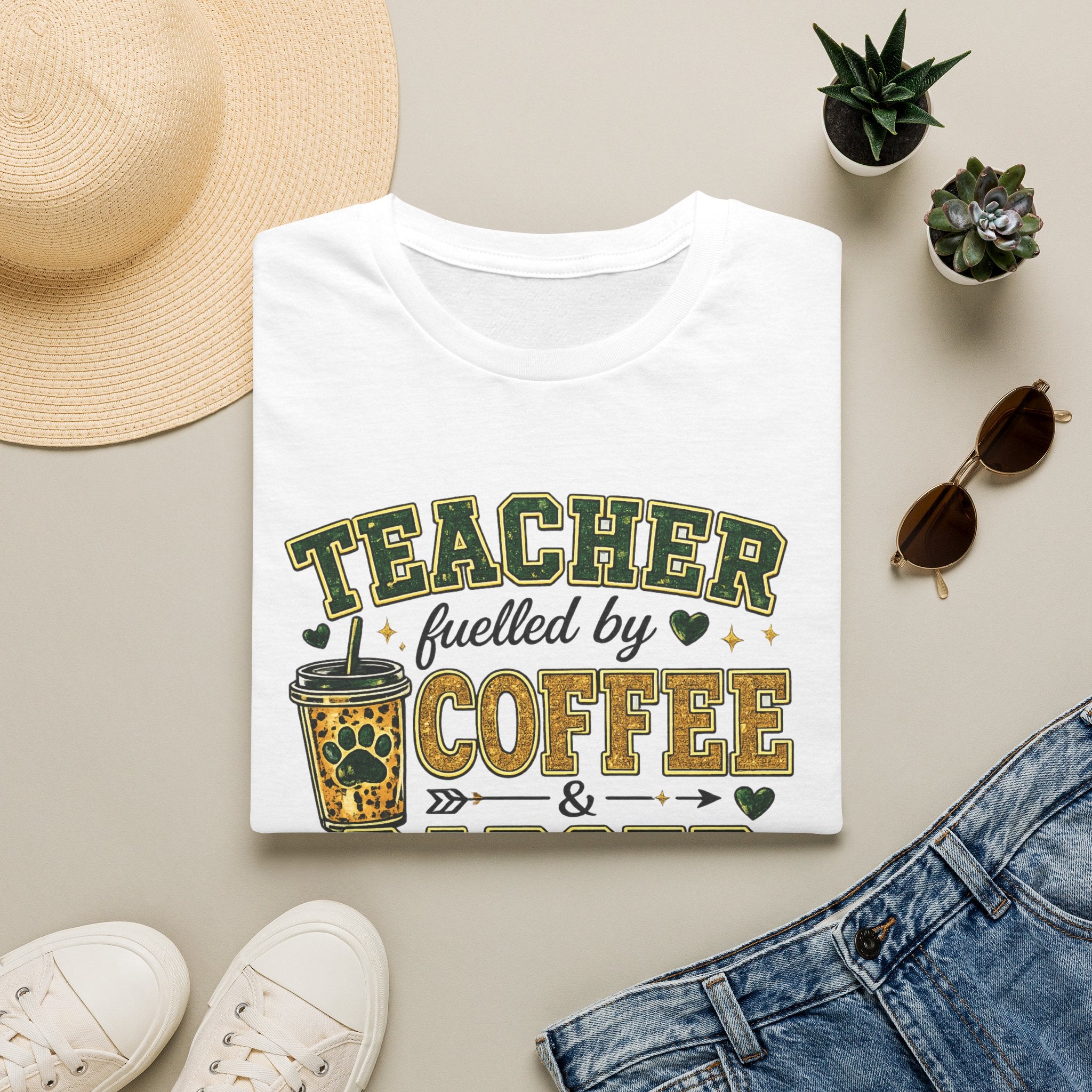 Teacher Fueled by Coffee T‑Shirt