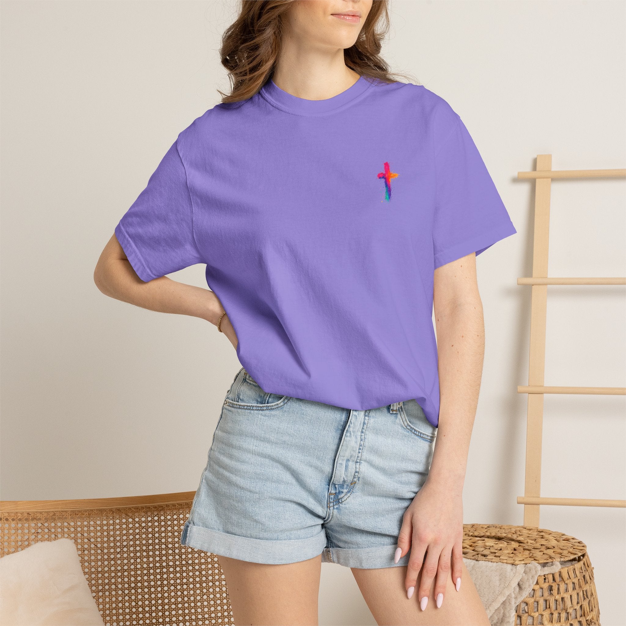 Christian Cross T-Shirt — “The Battle Is Not Yours, It’s the Lord’s” Scripture Tee