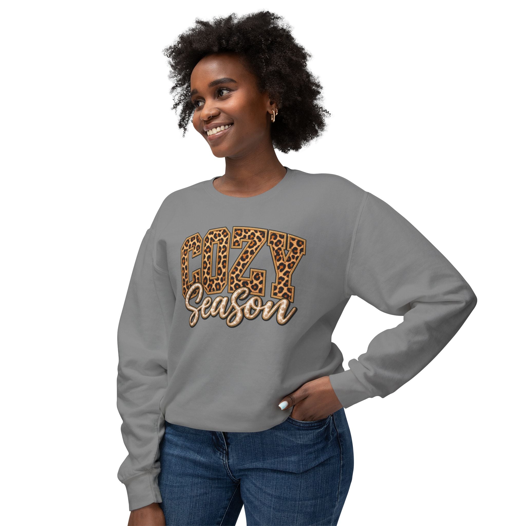Cozy Season Leopard Crewneck Sweatshirt