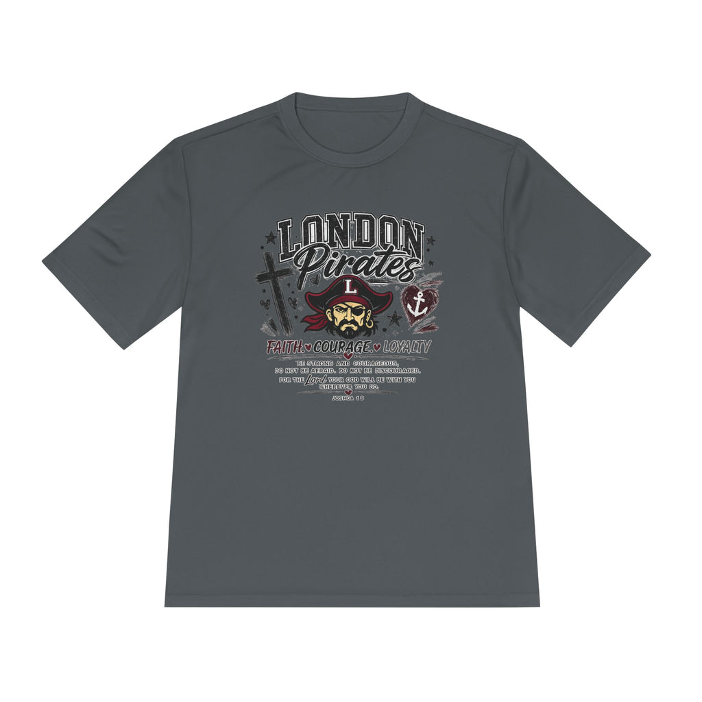 London Pirates Tee — Faith Courage Loyalty Moisture-Wicking Shirt