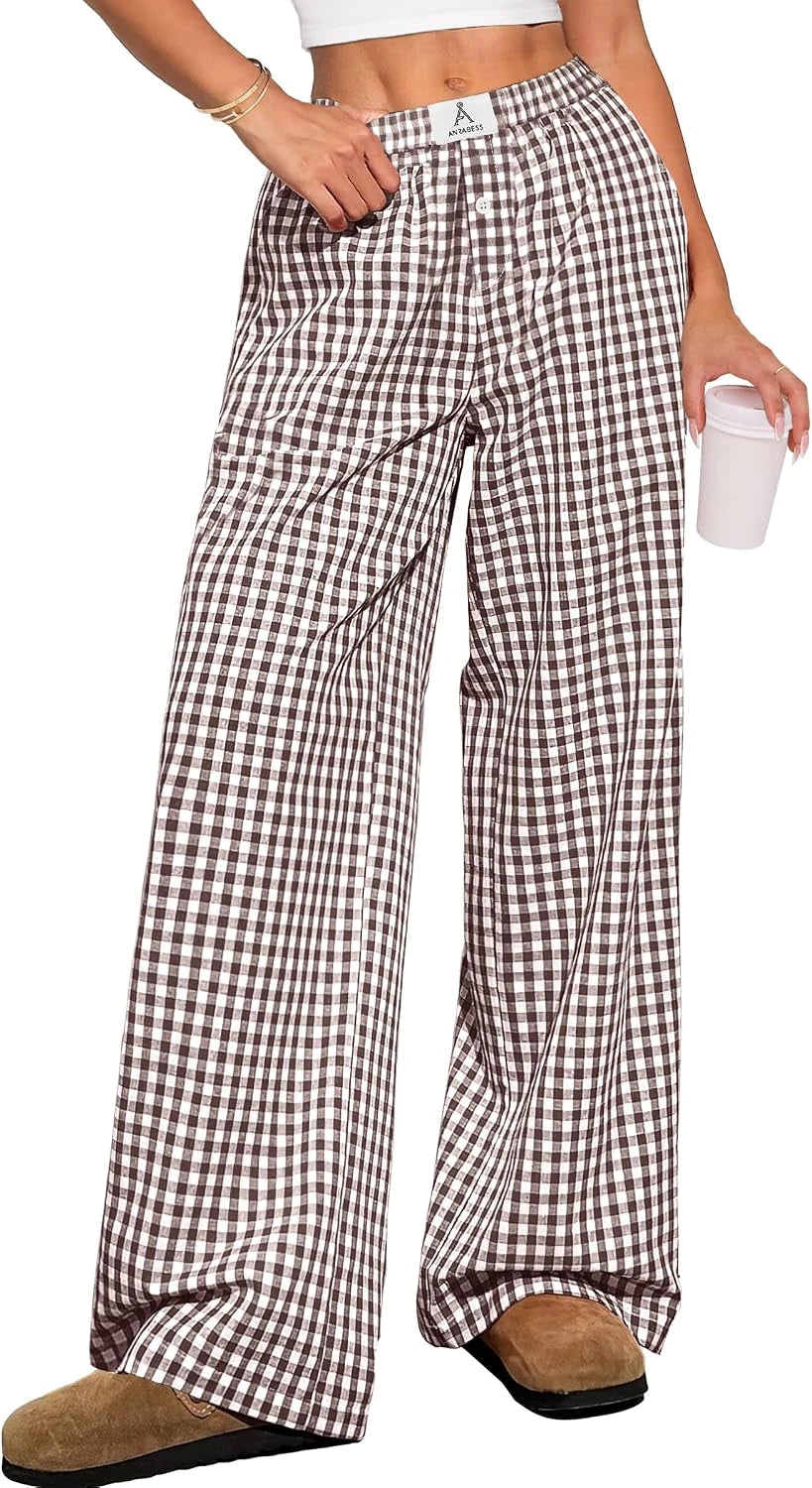 Gingham Striped Boxer Pants