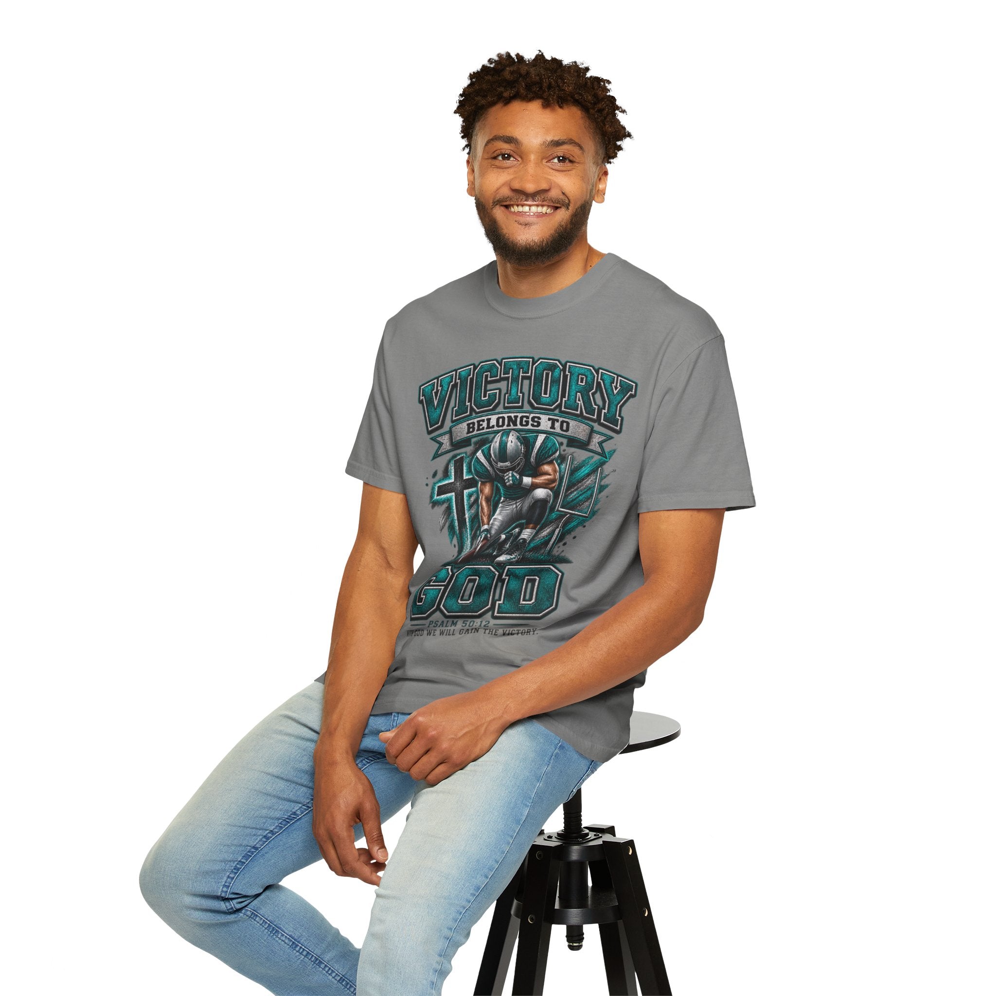Victory Belongs to God T-Shirt — Christian Faith Graphic Tee (Psalm 60:12)