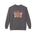 Sweatshirt — Cute Starbucks Frappuccino Trio with Bows (Pink & Halloween Vibes)