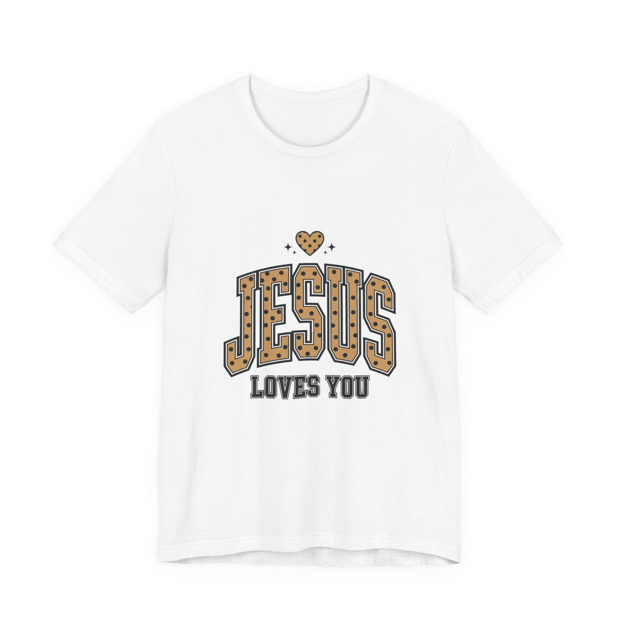 Jesus Loves You Tee | Polka Dot Retro Typography