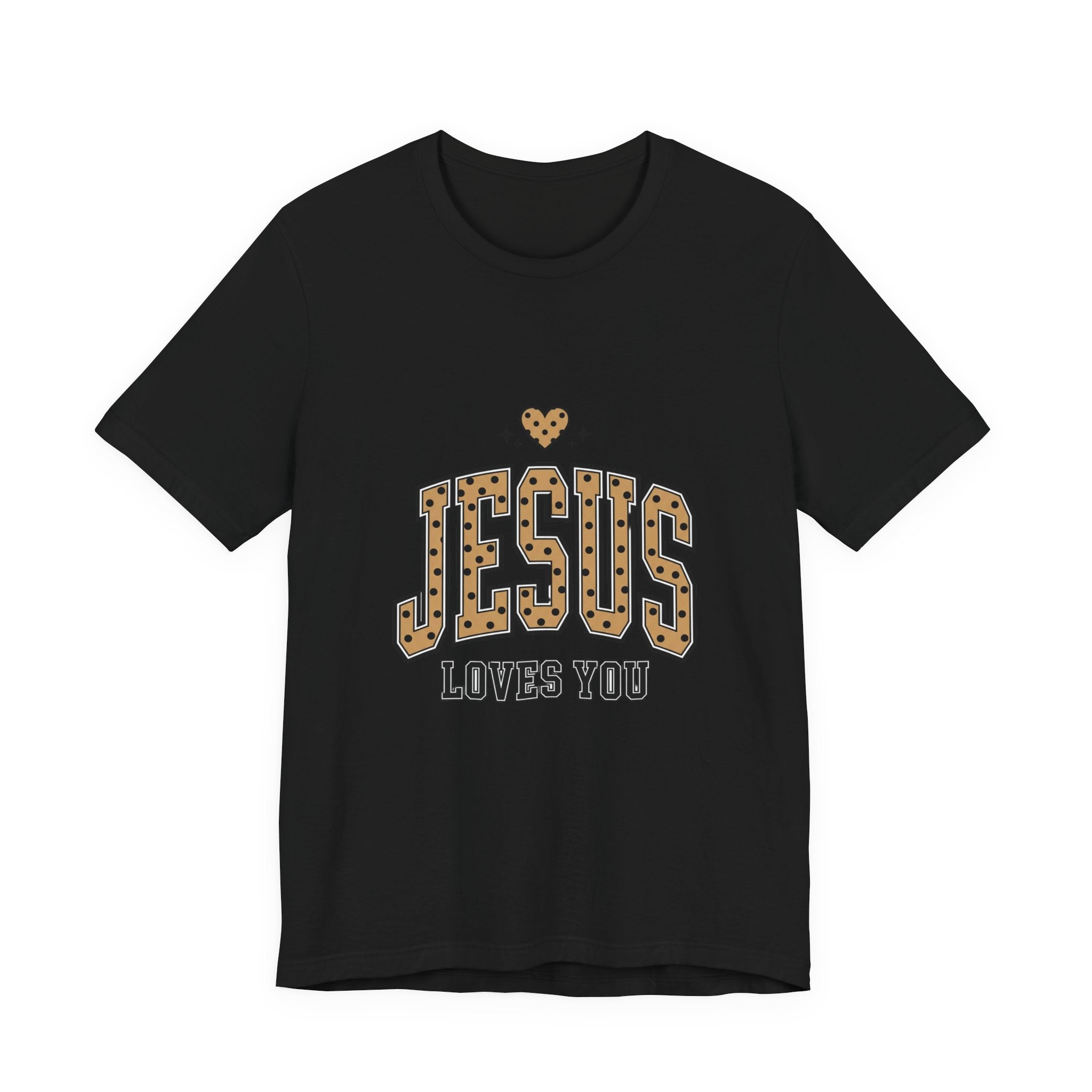 Jesus Loves You Tee | Polka Dot Retro Typography