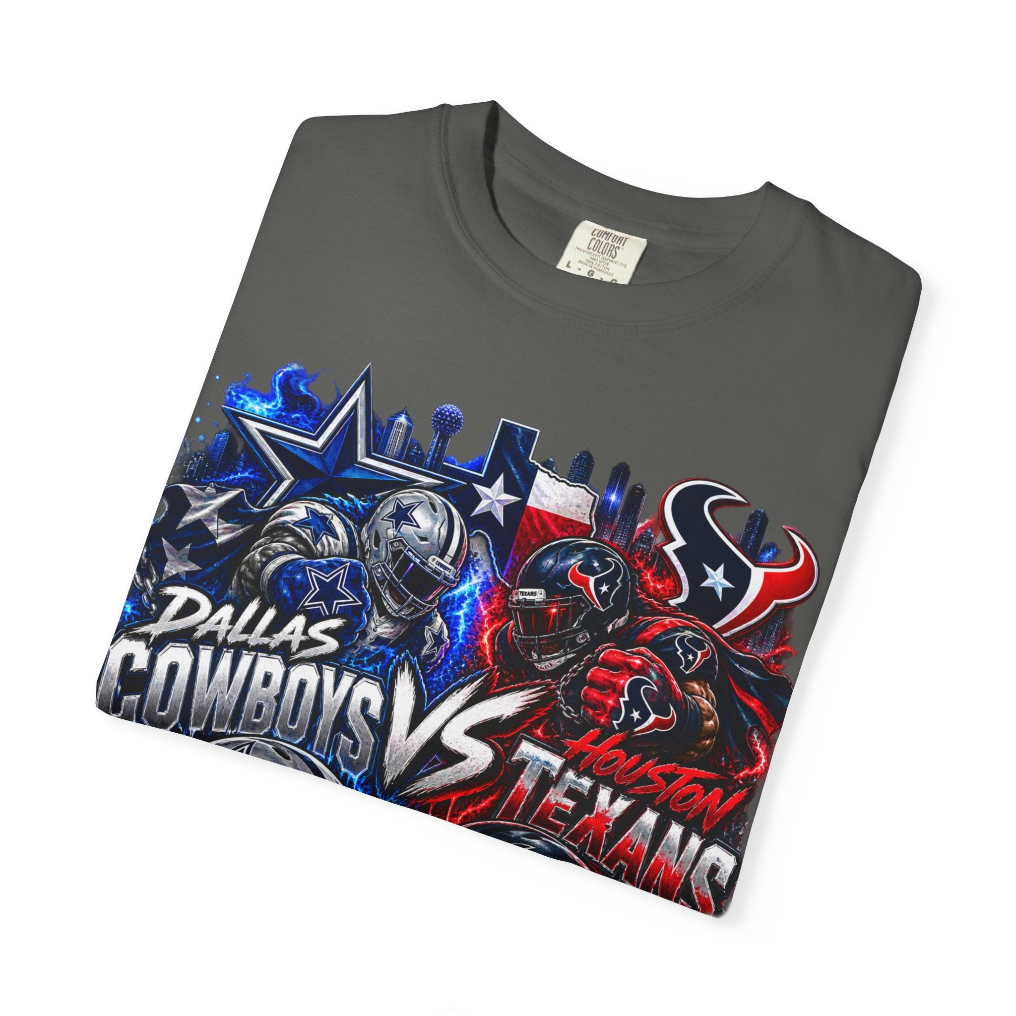 Cowboys vs Texans Football T-Shirt — Game Day Rivalry Tee