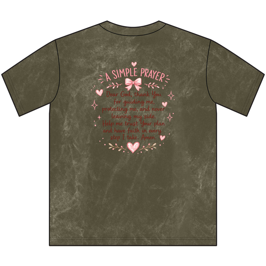 A Simple Prayer Vintage Crewneck Tee — Womens Inspirational Faith T-Shirt