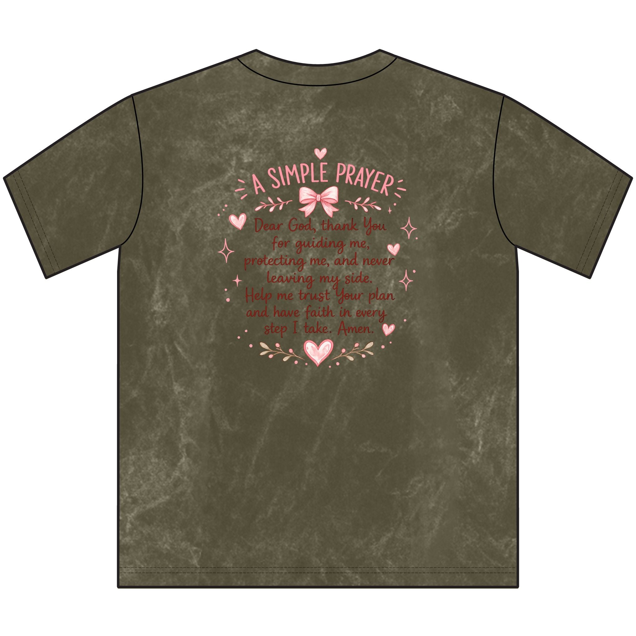 A Simple Prayer Vintage Crewneck Tee — Womens Inspirational Faith T-Shirt