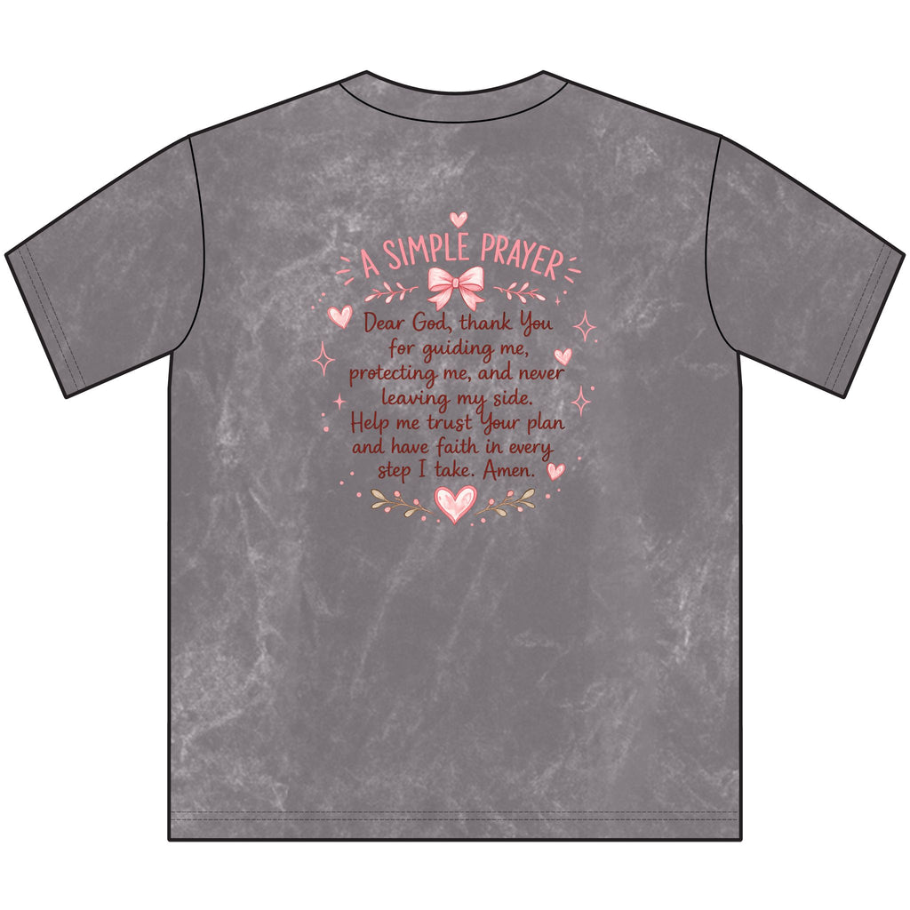 A Simple Prayer Vintage Crewneck Tee — Womens Inspirational Faith T-Shirt