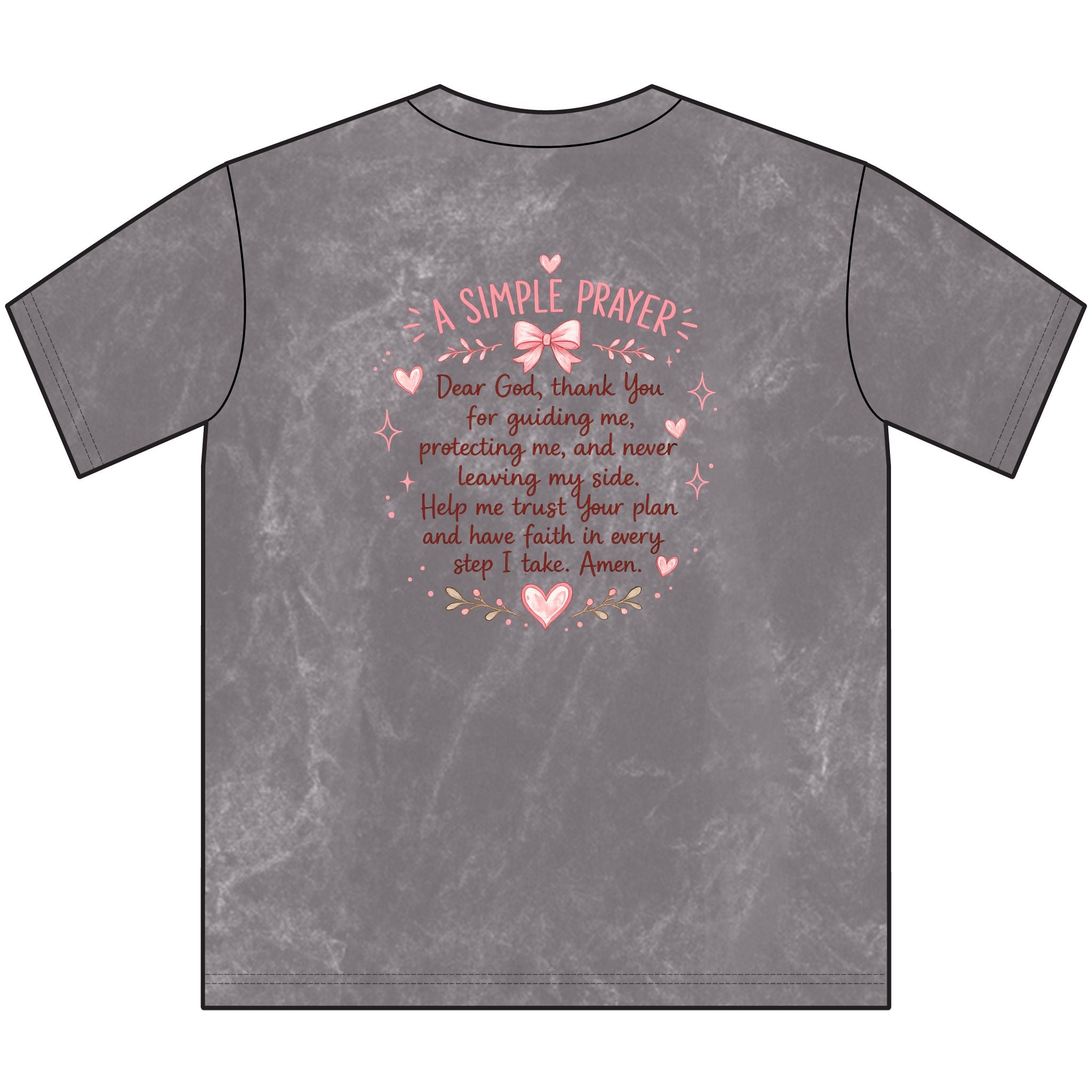 A Simple Prayer Vintage Crewneck Tee — Womens Inspirational Faith T-Shirt