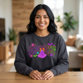 Spooky Ghost Crewneck Sweatshirt – Neon Halloween Graphic