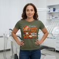 Pumpkin Spice Dental Tee — "Fueled by Pumpkin Spice and Healthy Smiles"