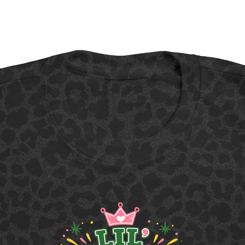 Toddler Tee — 'Lil Mighty Badger' Cute Floral Graphic