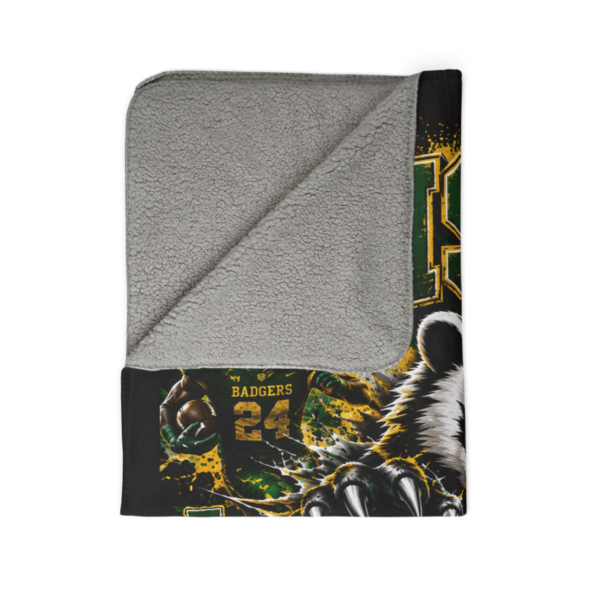 Badgers Sherpa Blanket – Bishop Team Spirit Fleece