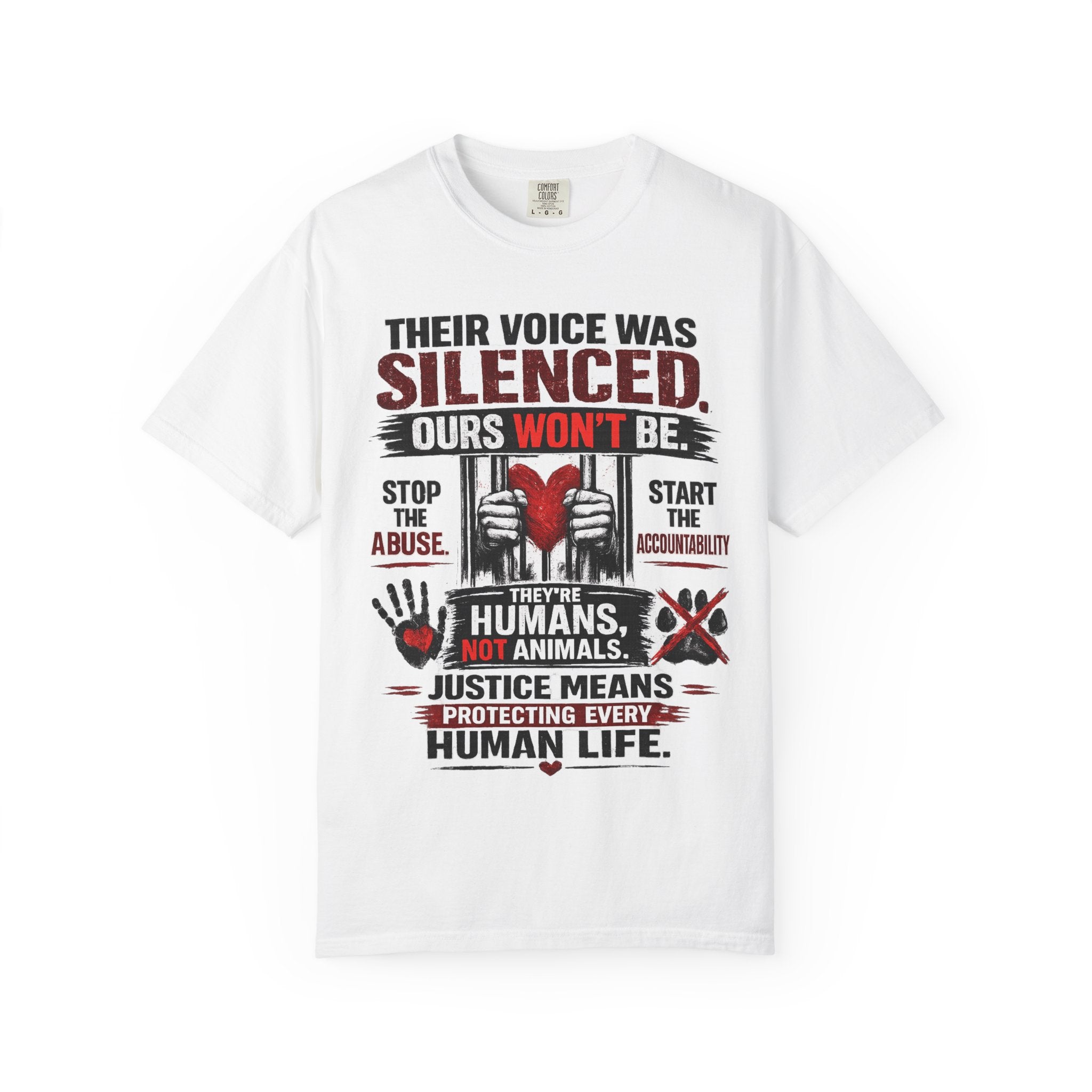 Their Voice Was Silenced T-Shirt — Justice for Animals Advocacy Tee