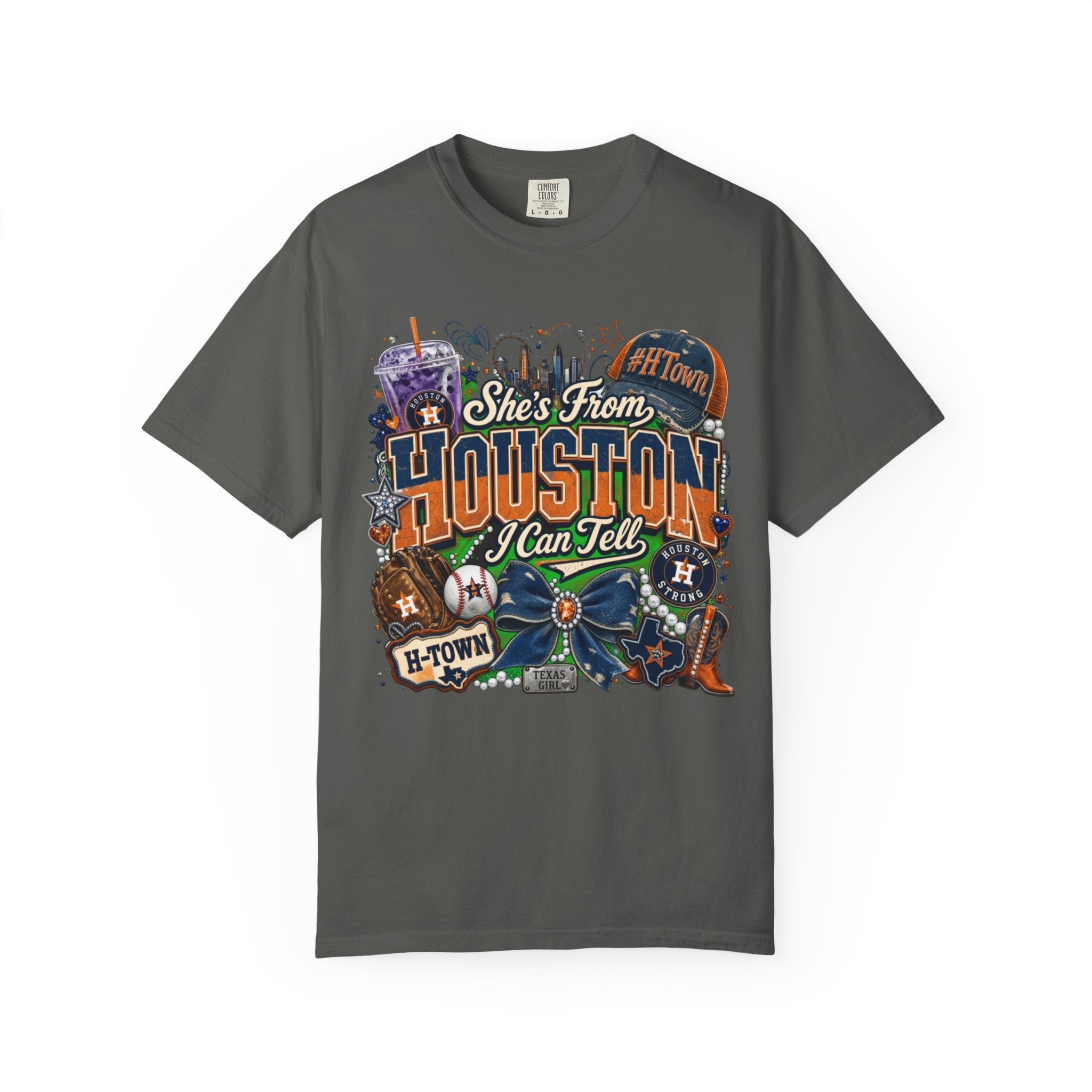 She's From Houston I Can Tell T-Shirt — Houston City Retro Graphic Tee