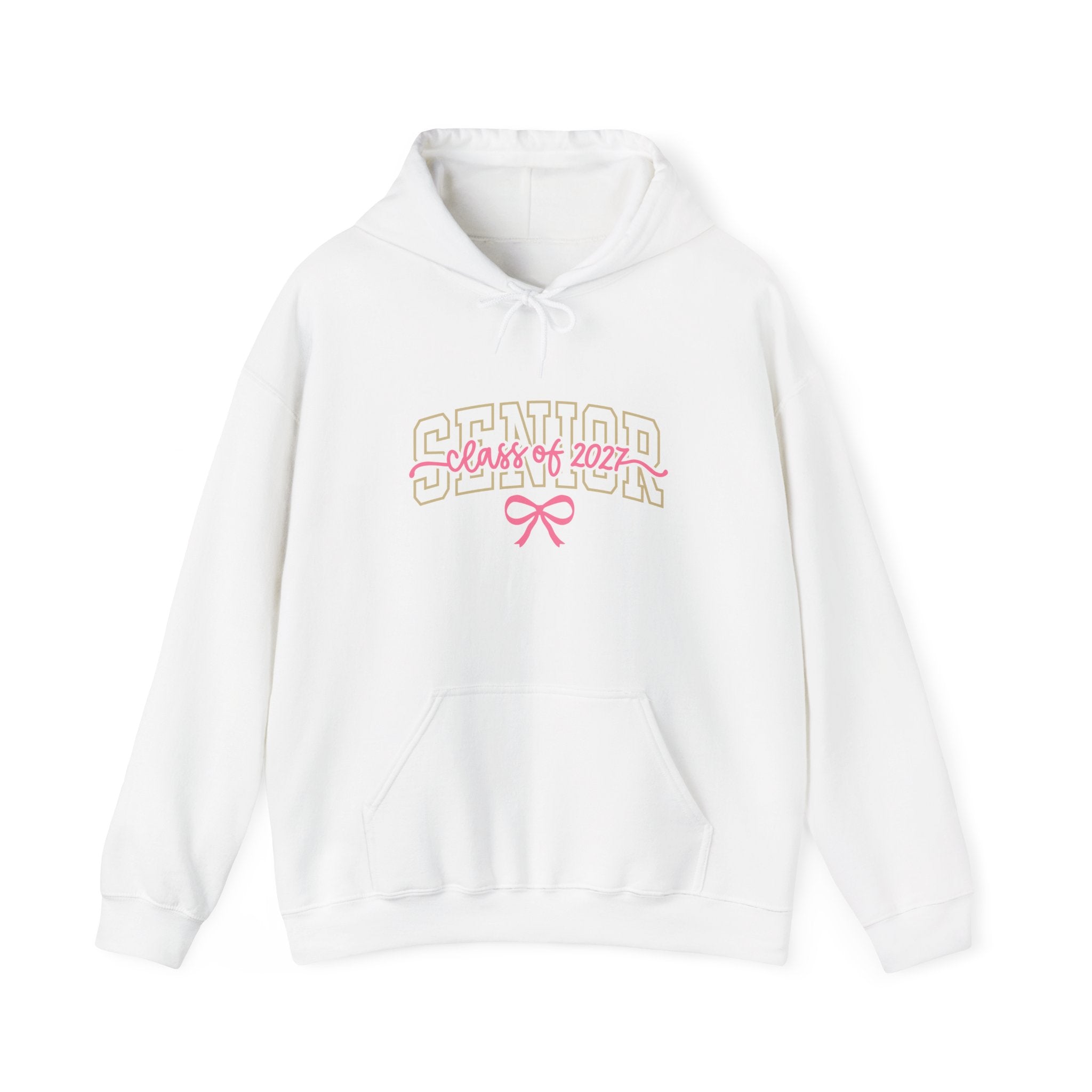 Class of 2027 Hoodie - Pink Ribbon Senior Graduation Sweatshirt