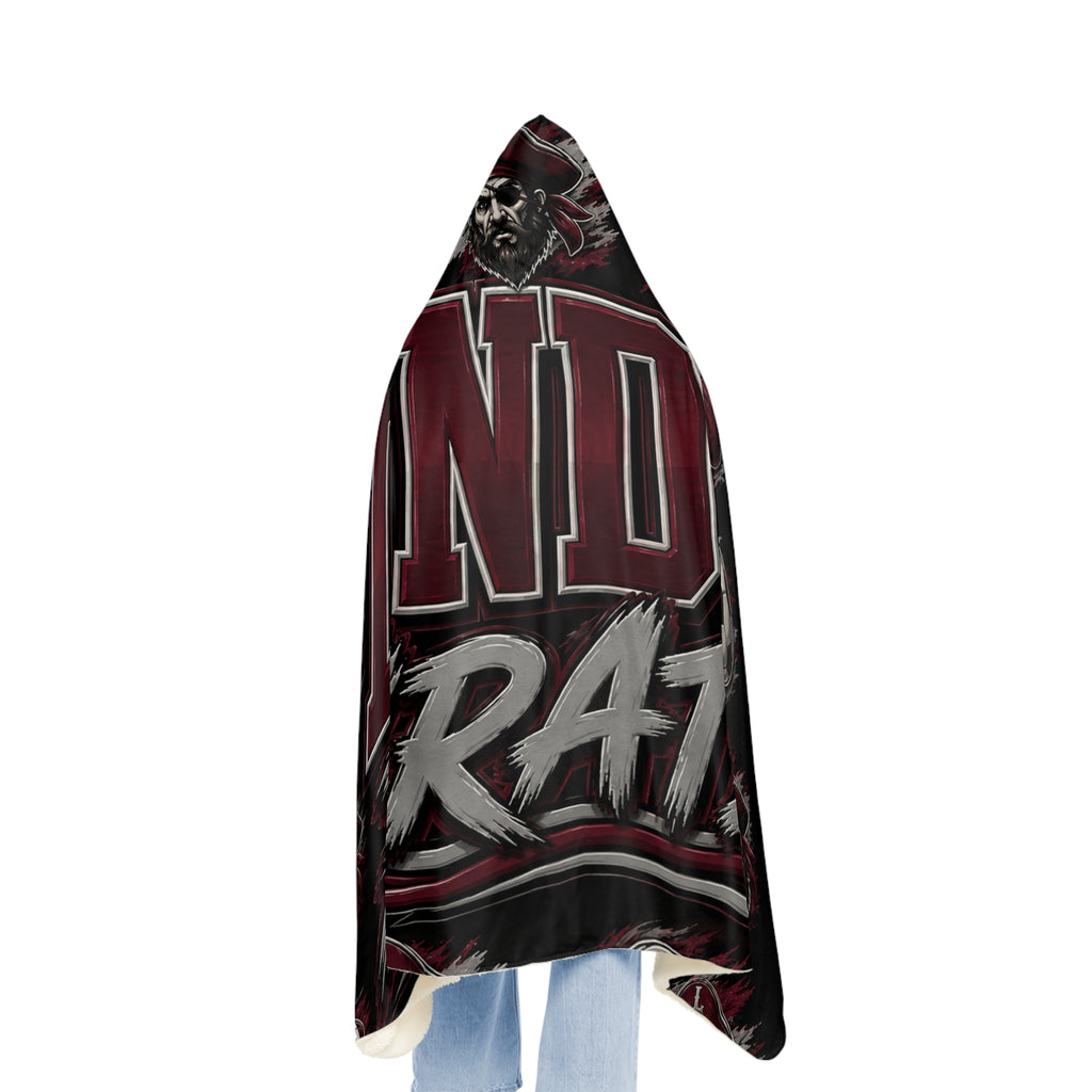 London Pirates Hooded Blanket – Sports Team Snuggle Throw with Soccer & Basketball Design