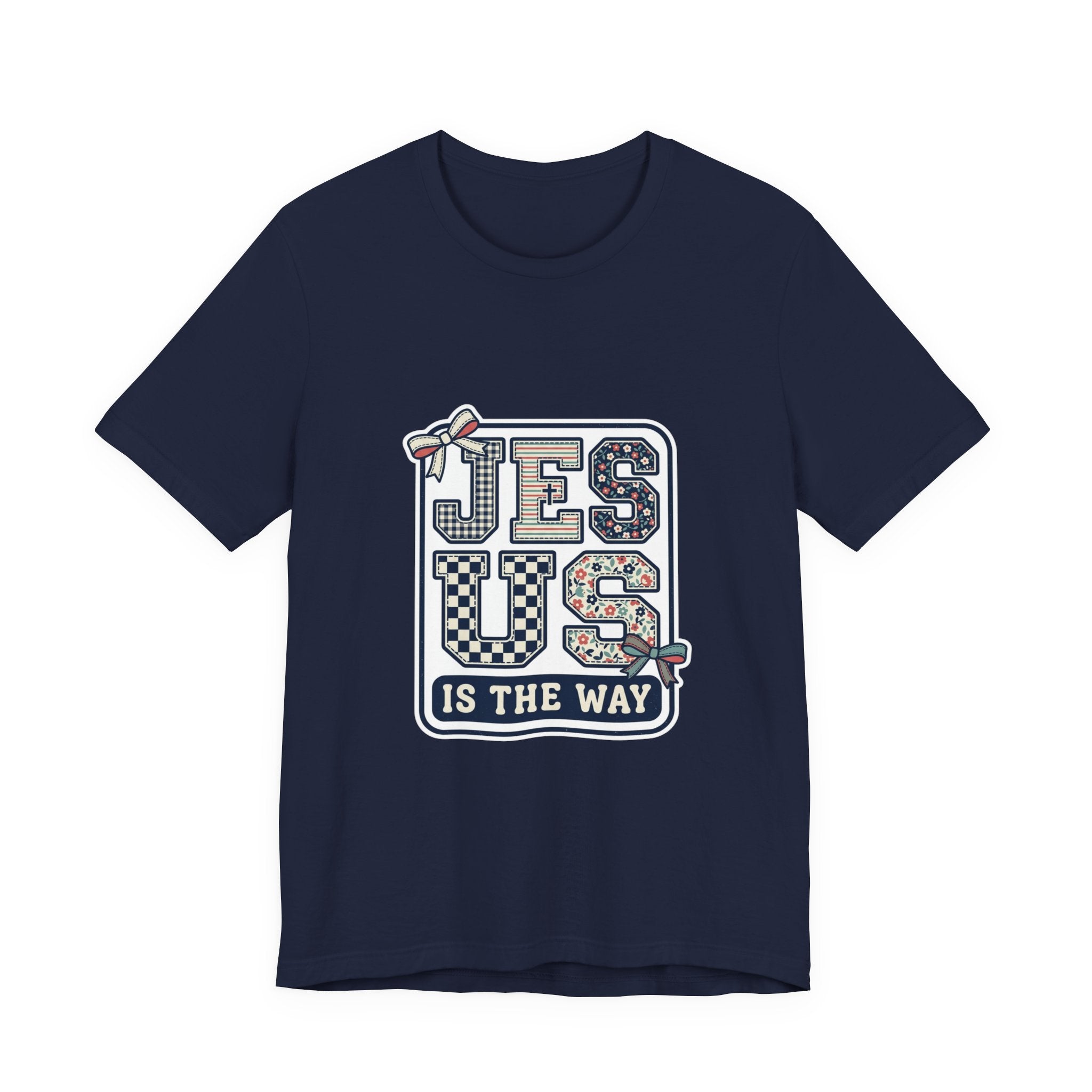 Jesus Is the Way Tee | Christian Faith Tee, Mixed Font Rainbow Scripture