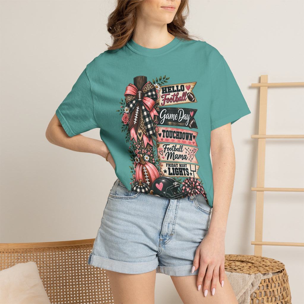 Football Mama Fall T-Shirt – Game Day Touchdown Pumpkins Design