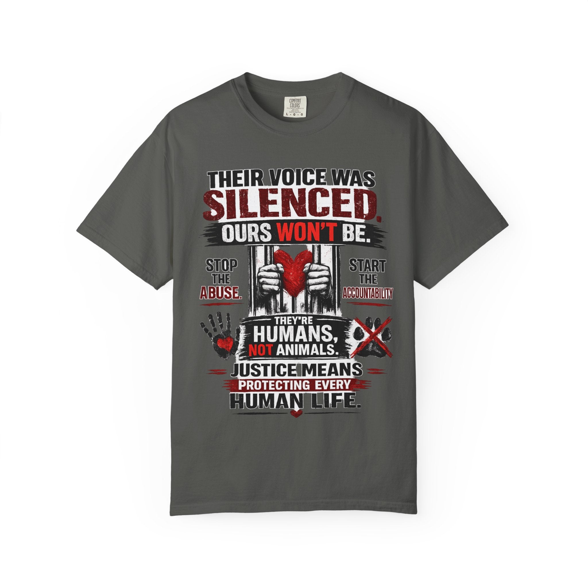 Their Voice Was Silenced T-Shirt — Justice for Animals Advocacy Tee