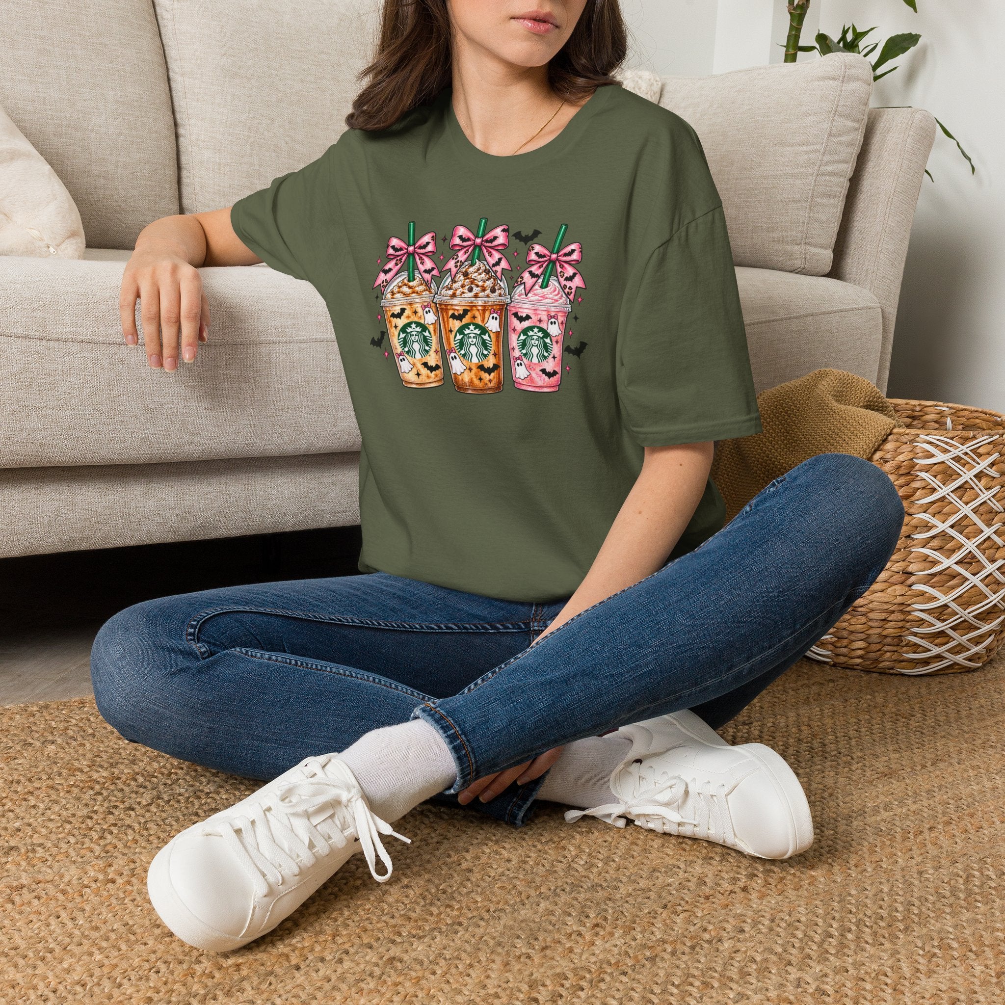 Halloween Starbucks Frappuccino Tee — Cute Pumpkin & Witch Drink Graphic T-Shirt