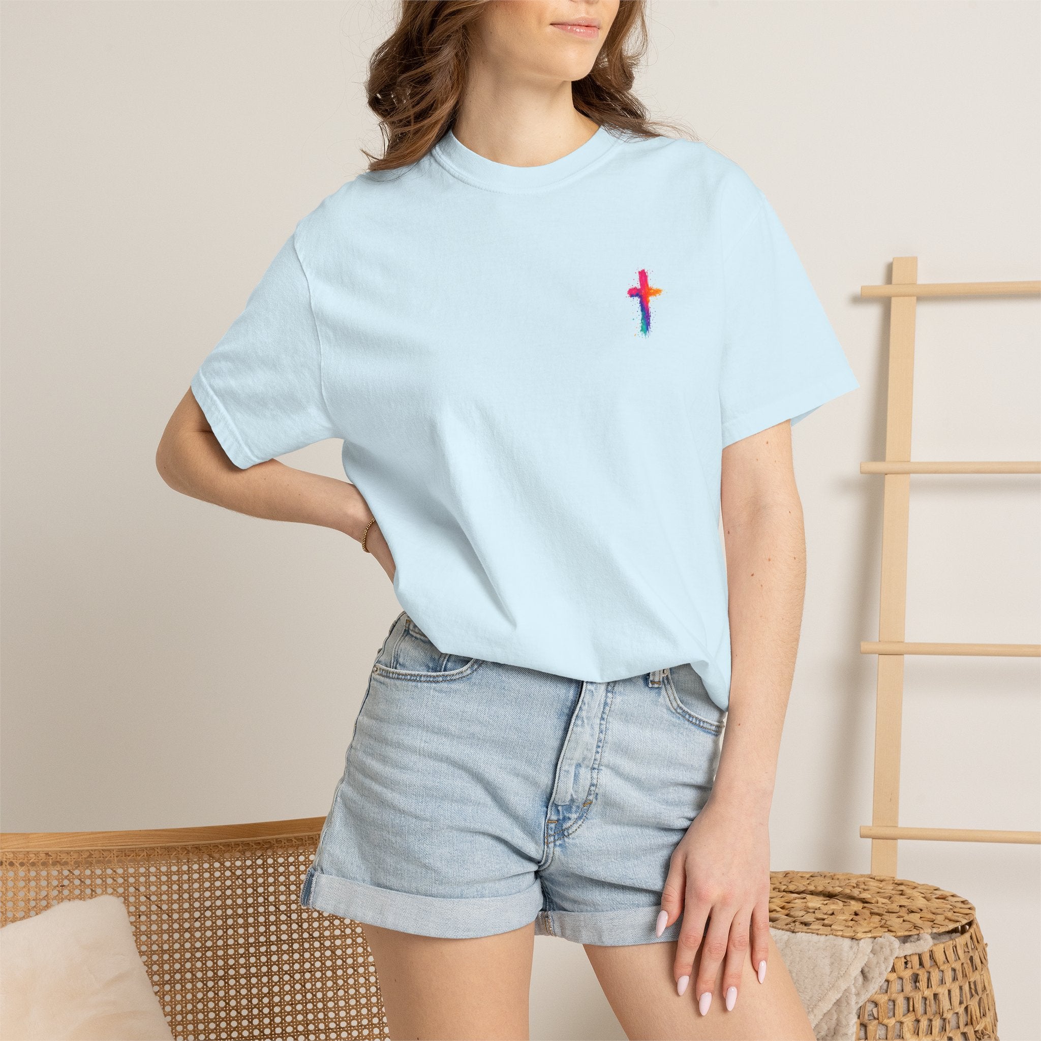 Christian Cross T-Shirt — “The Battle Is Not Yours, It’s the Lord’s” Scripture Tee