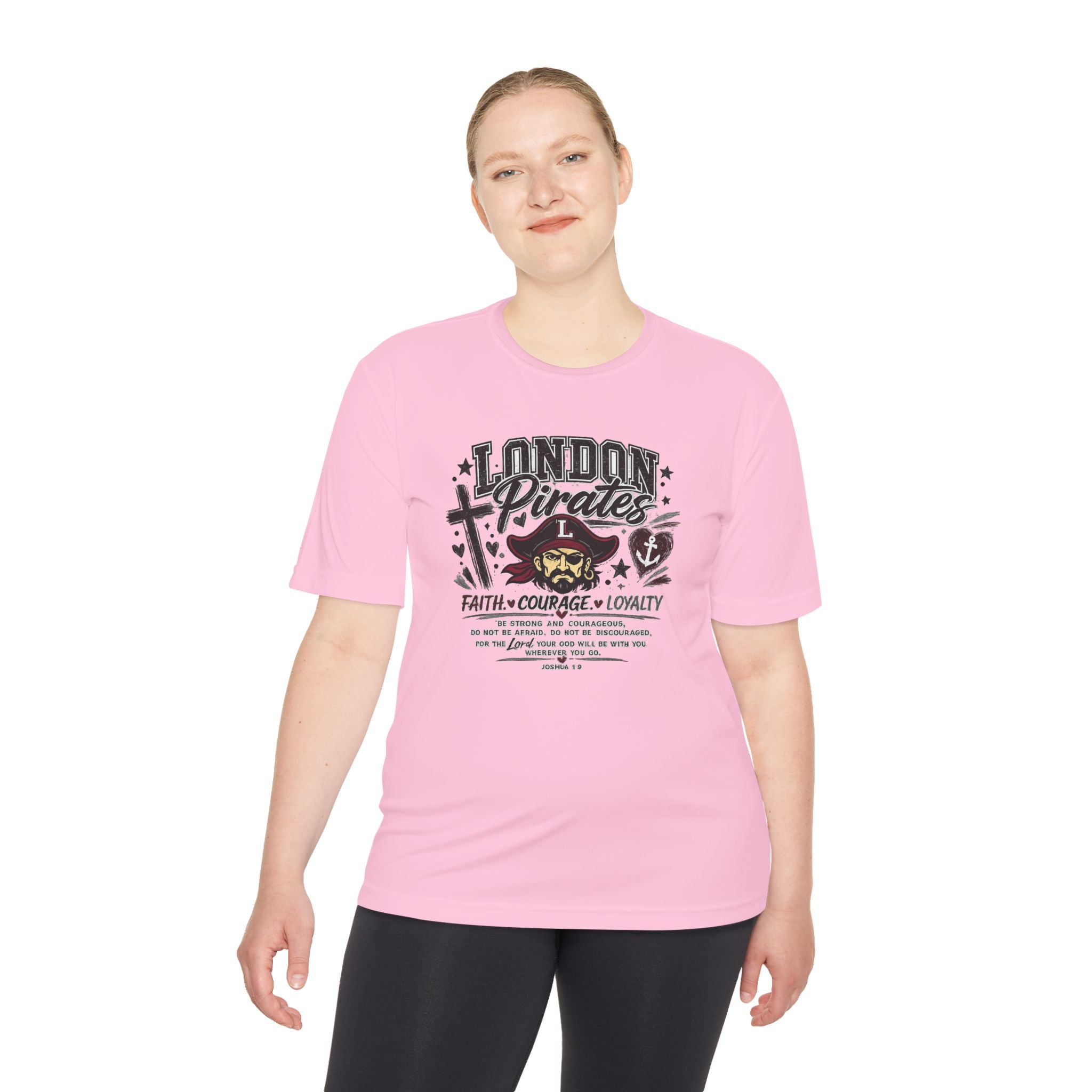London Pirates Tee — Faith Courage Loyalty Moisture-Wicking Shirt