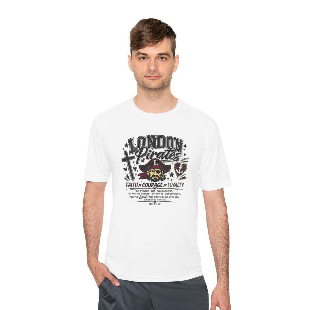 London Pirates Tee — Faith Courage Loyalty Moisture-Wicking Shirt