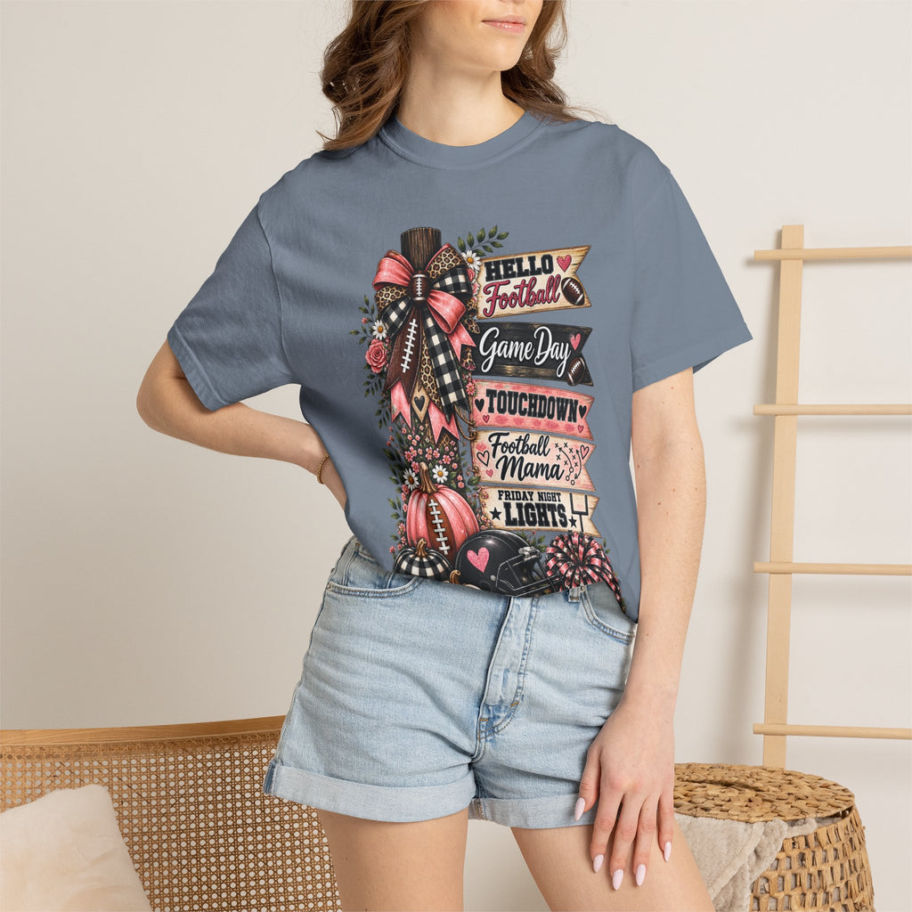 Football Mama Fall T-Shirt – Game Day Touchdown Pumpkins Design