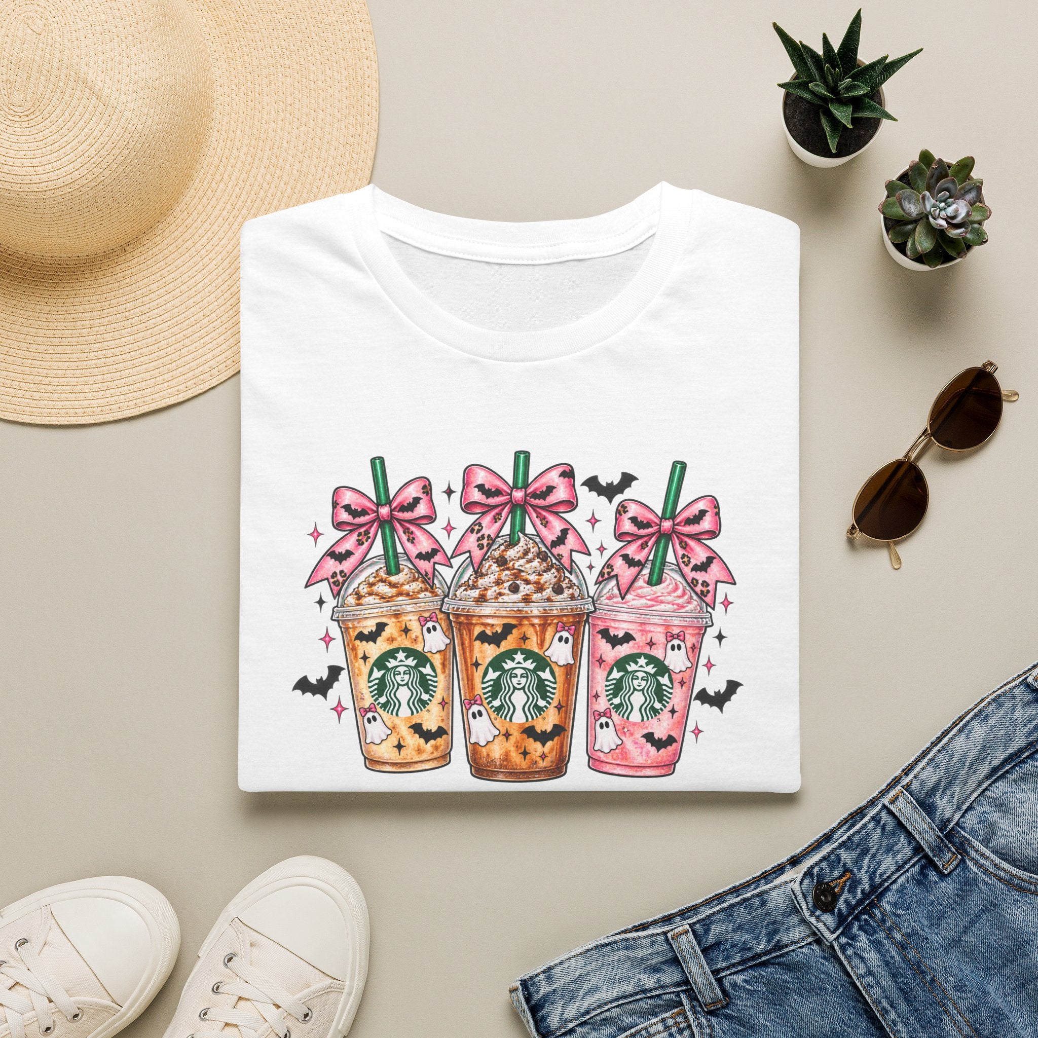 Halloween Starbucks Frappuccino Tee — Cute Pumpkin & Witch Drink Graphic T-Shirt