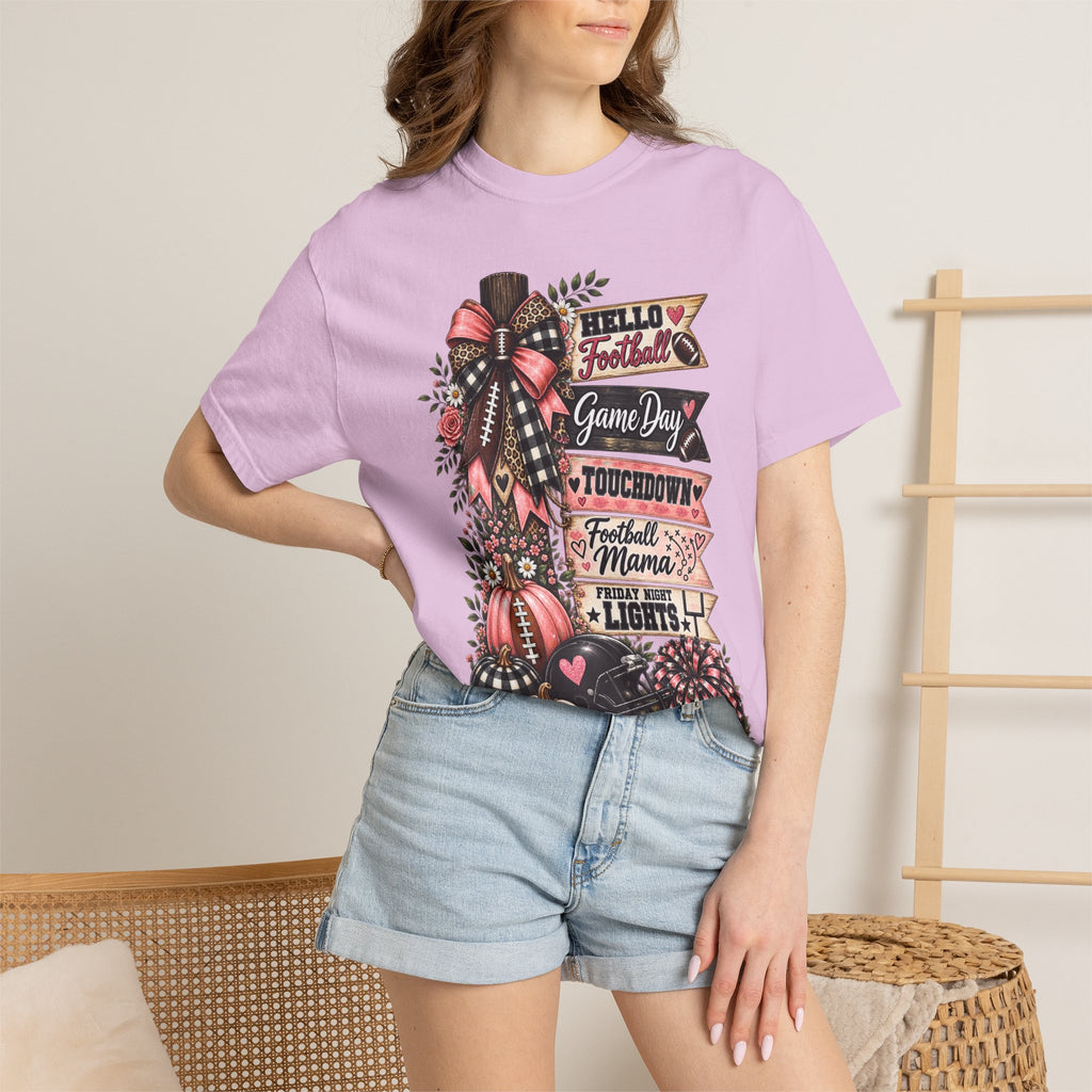 Football Mama Fall T-Shirt – Game Day Touchdown Pumpkins Design
