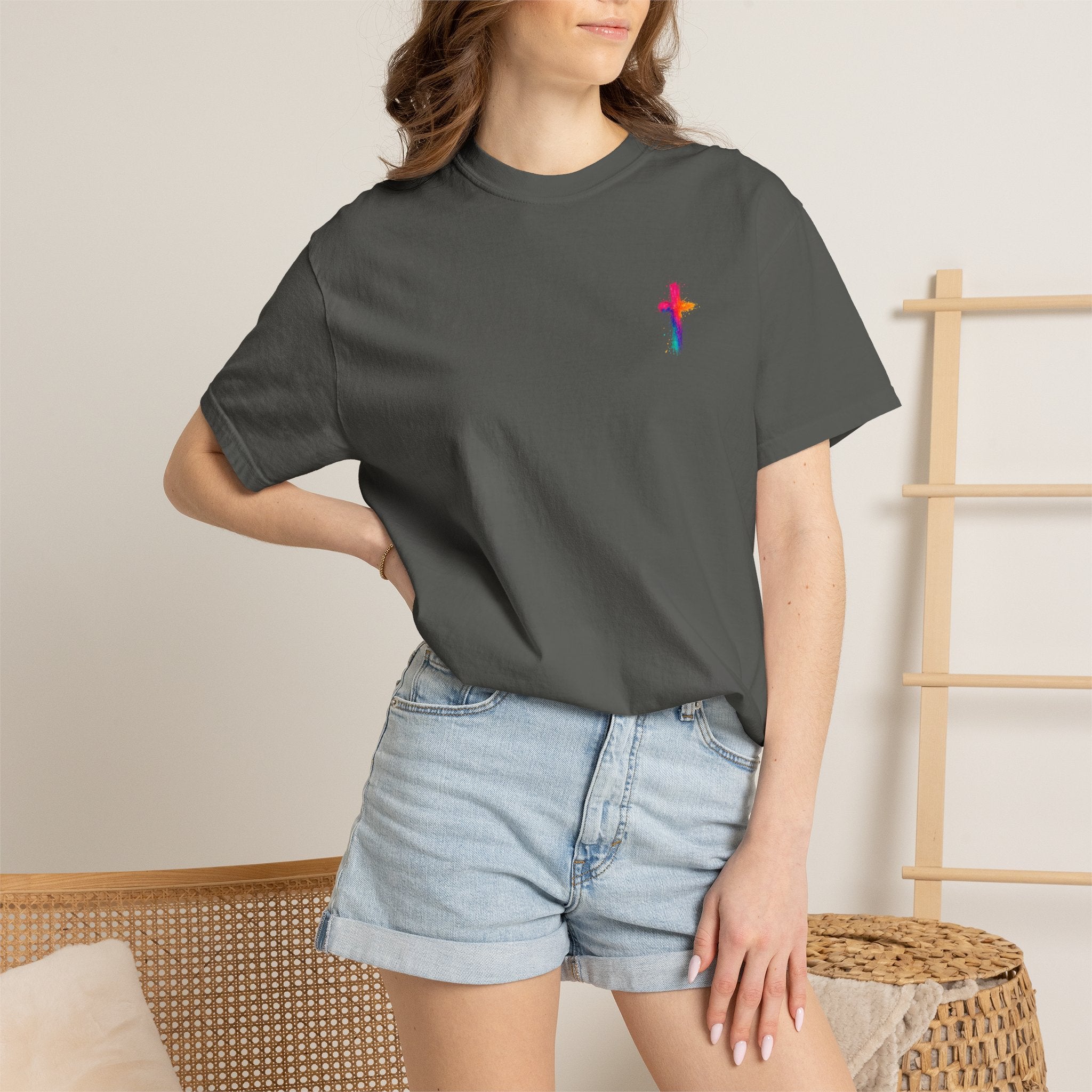 Christian Cross T-Shirt — “The Battle Is Not Yours, It’s the Lord’s” Scripture Tee