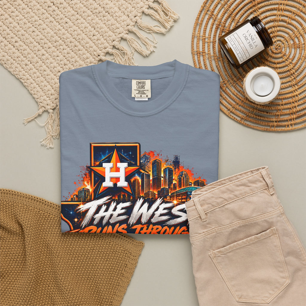 Houston Astros “The West Runs Through Houston” Baseball T-Shirt