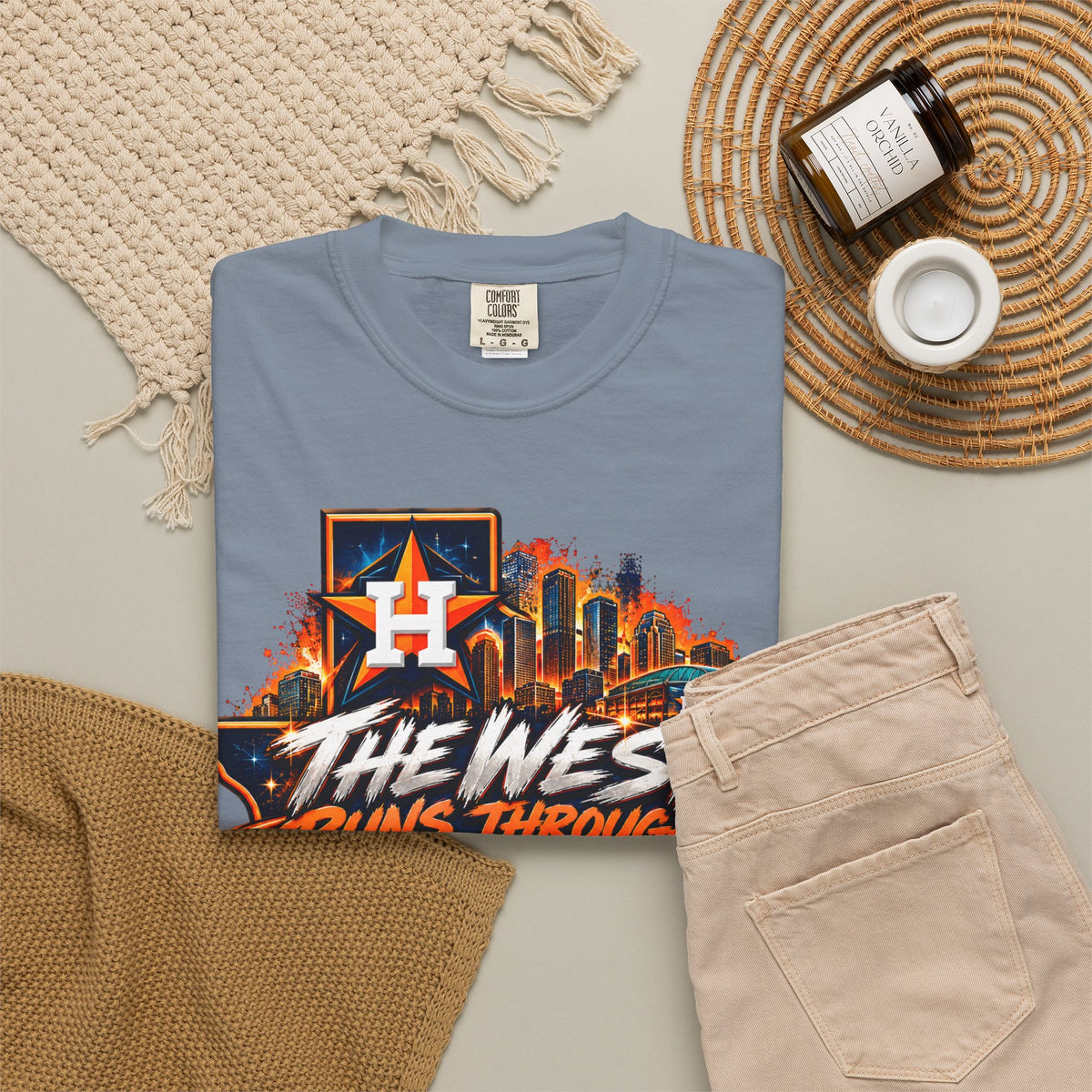 Houston Astros “The West Runs Through Houston” Baseball T-Shirt