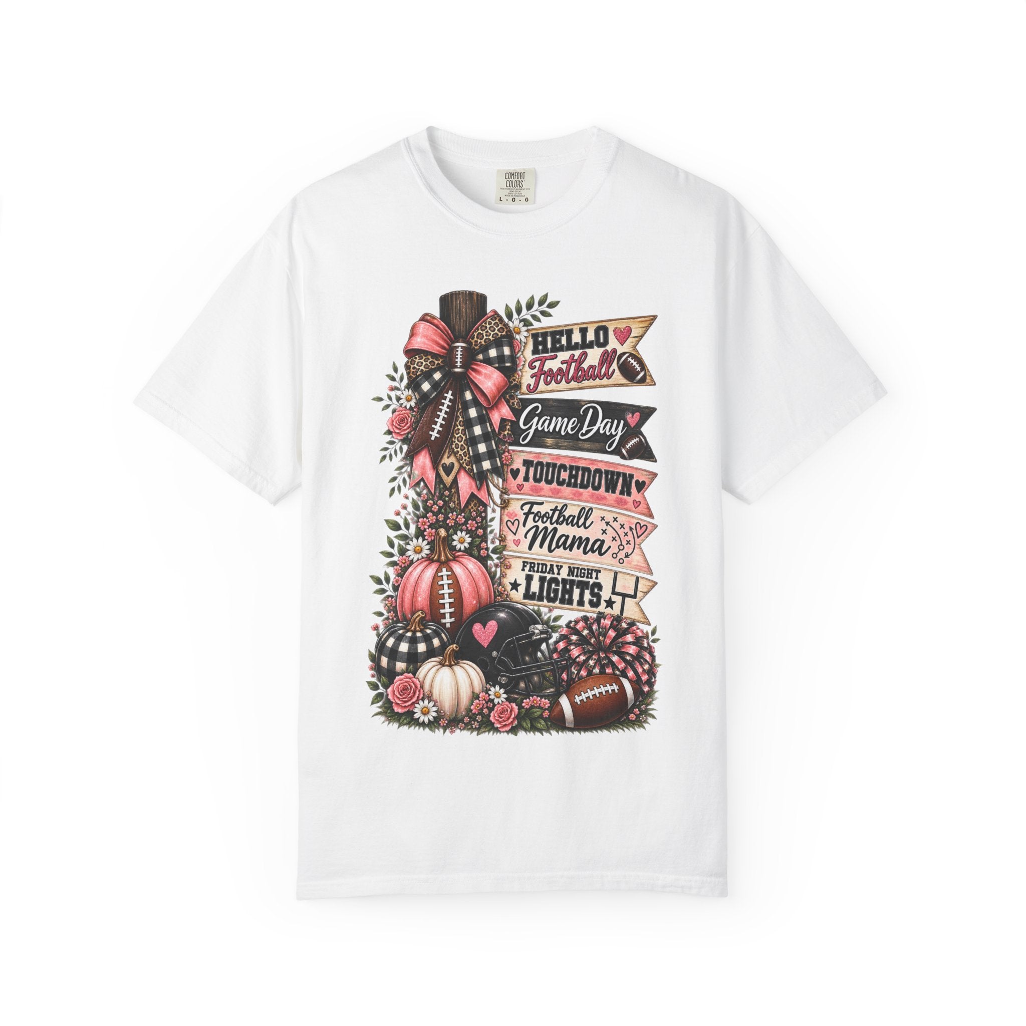 Football Mama Fall T-Shirt – Game Day Touchdown Pumpkins Design