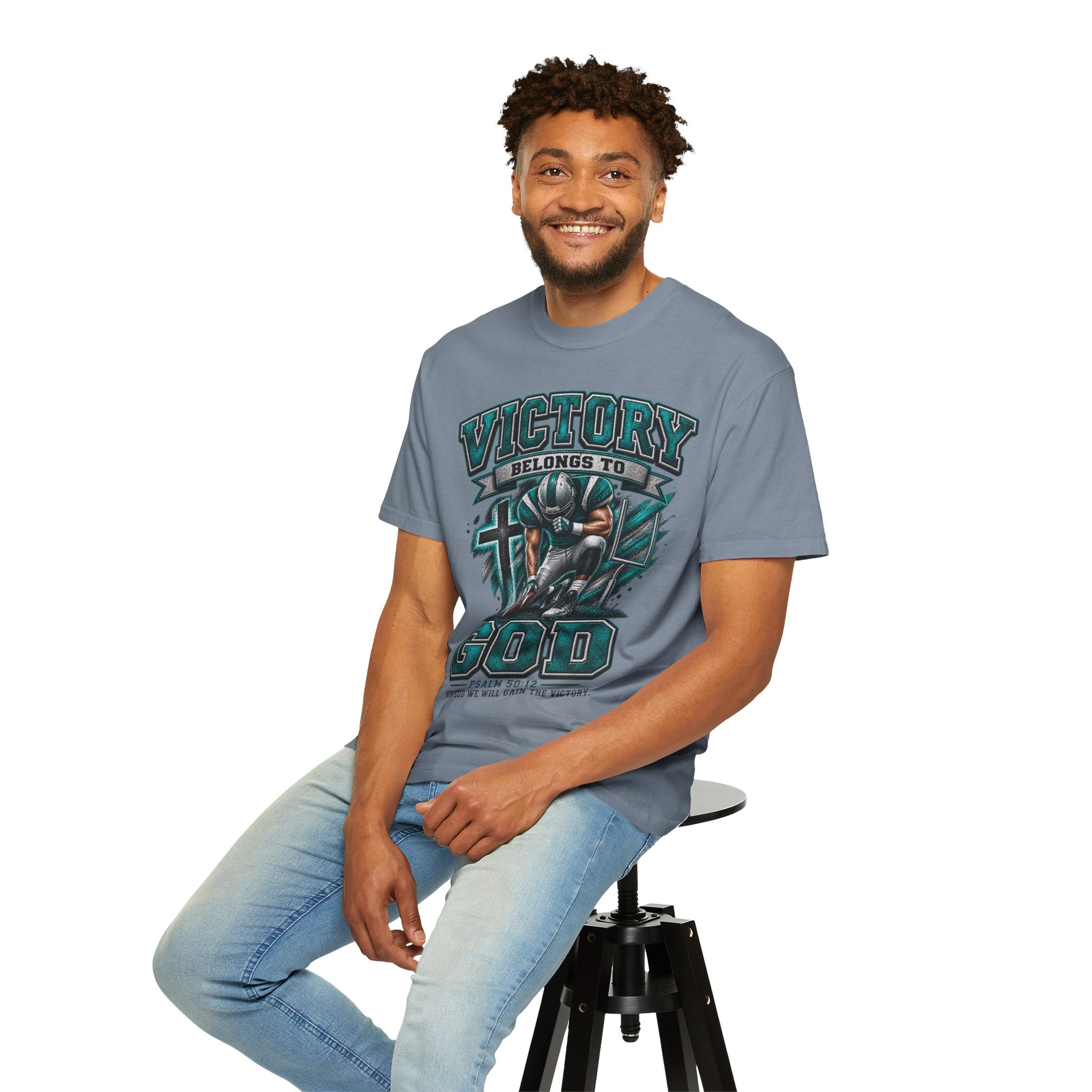 Victory Belongs to God T-Shirt — Christian Faith Graphic Tee (Psalm 60:12)