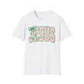 Jesus Floral Tee — Pastel Pink & Green Cross Design