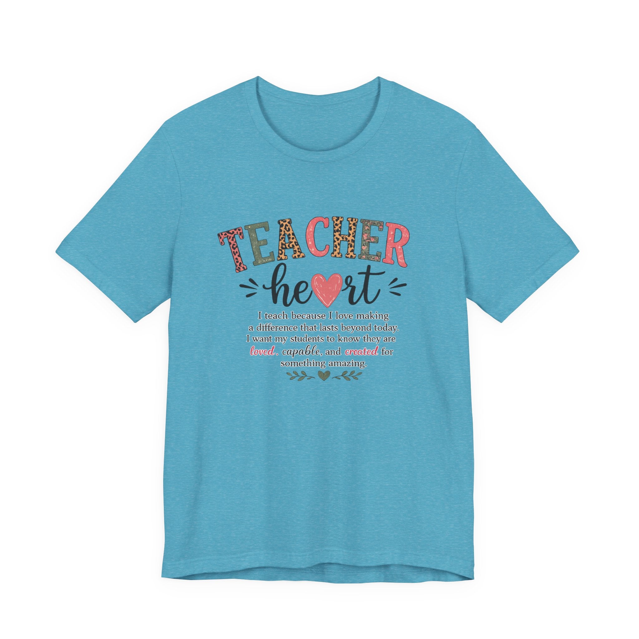 Teacher Heart Graphic Tee — Inspirational Gift for Educators