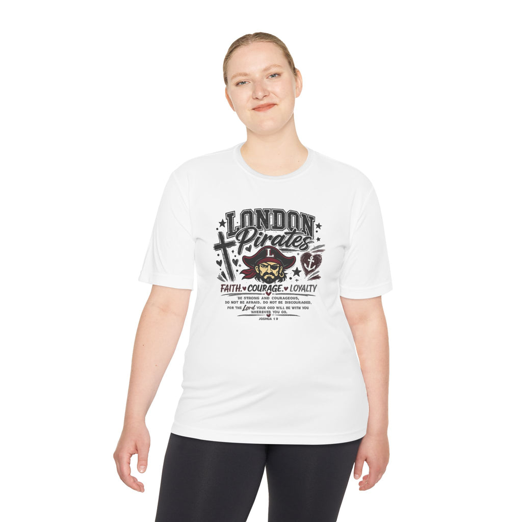 London Pirates Tee — Faith Courage Loyalty Moisture-Wicking Shirt