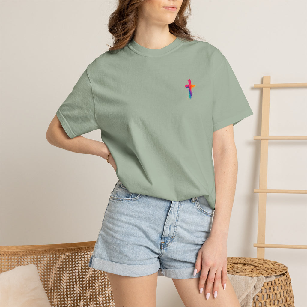 Christian Cross T-Shirt — “The Battle Is Not Yours, It’s the Lord’s” Scripture Tee