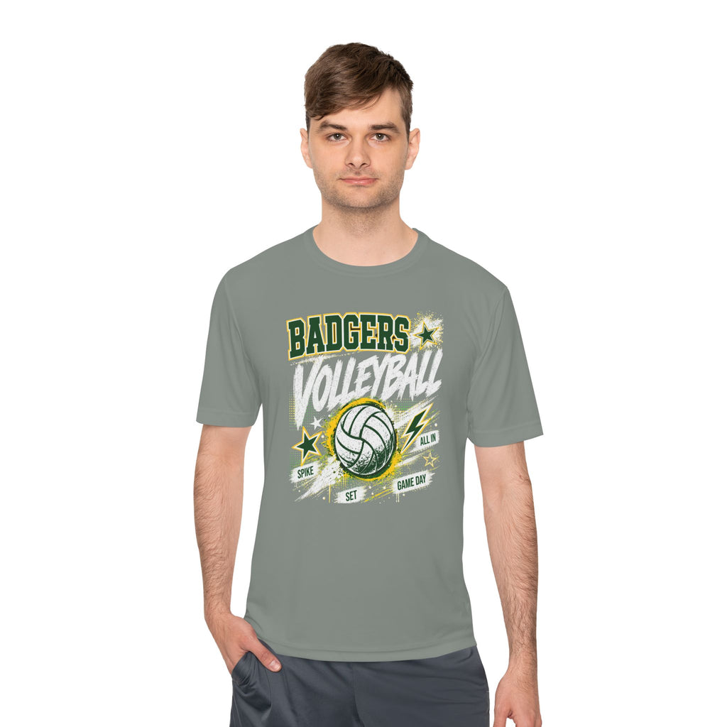 Badgers Volleyball Tee — Athletic Moisture‑Wicking Team Shirt