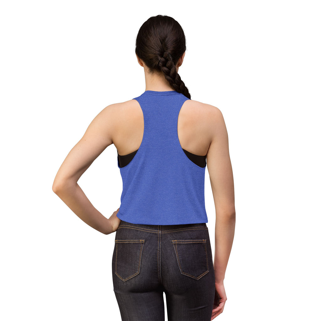 Women's Crop Top — "Run Don't Look at It!" Softball Batter Graphic Tank