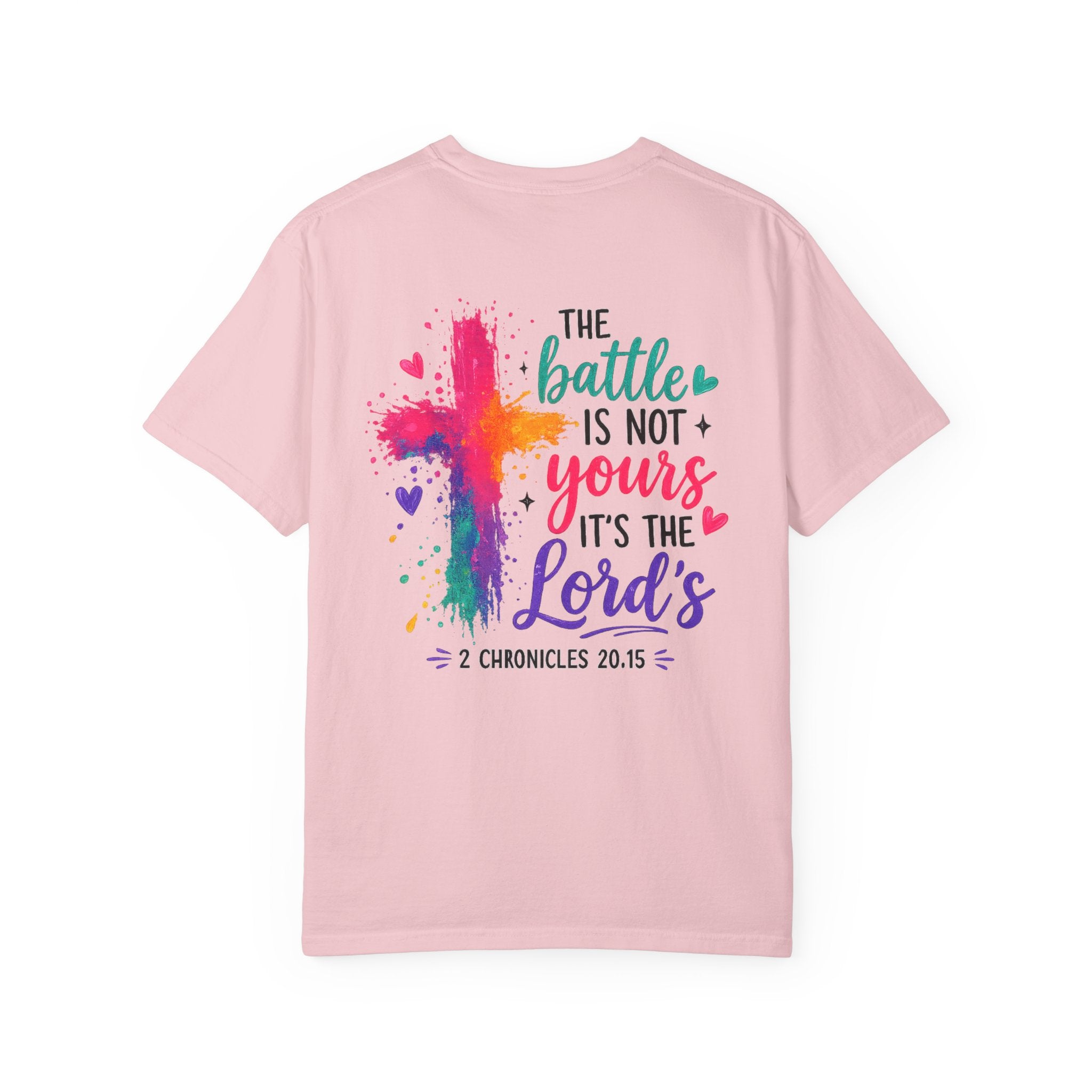 Christian Cross T-Shirt — “The Battle Is Not Yours, It’s the Lord’s” Scripture Tee
